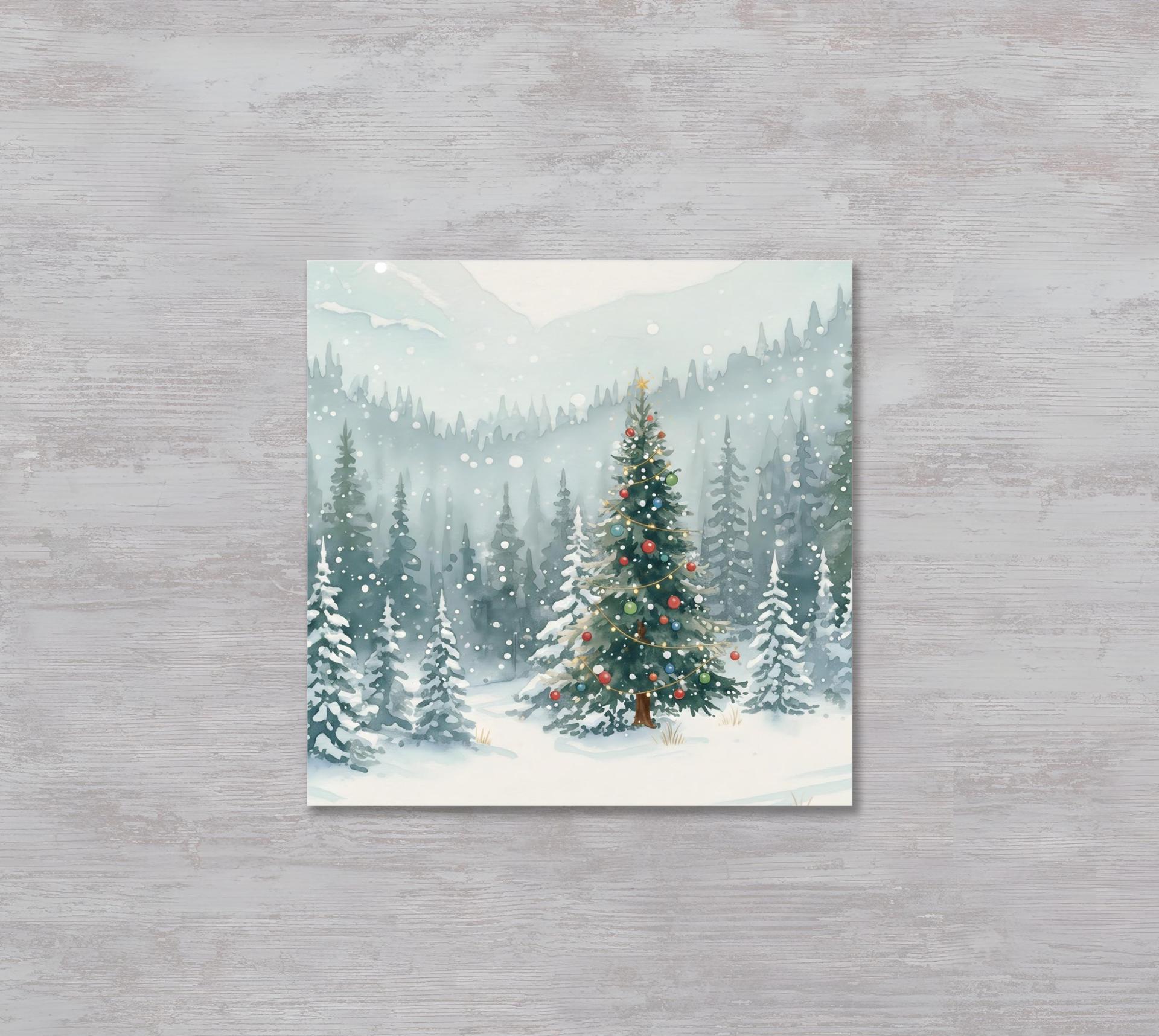 Christmas Gift Cards, Large Note Card, Money Card