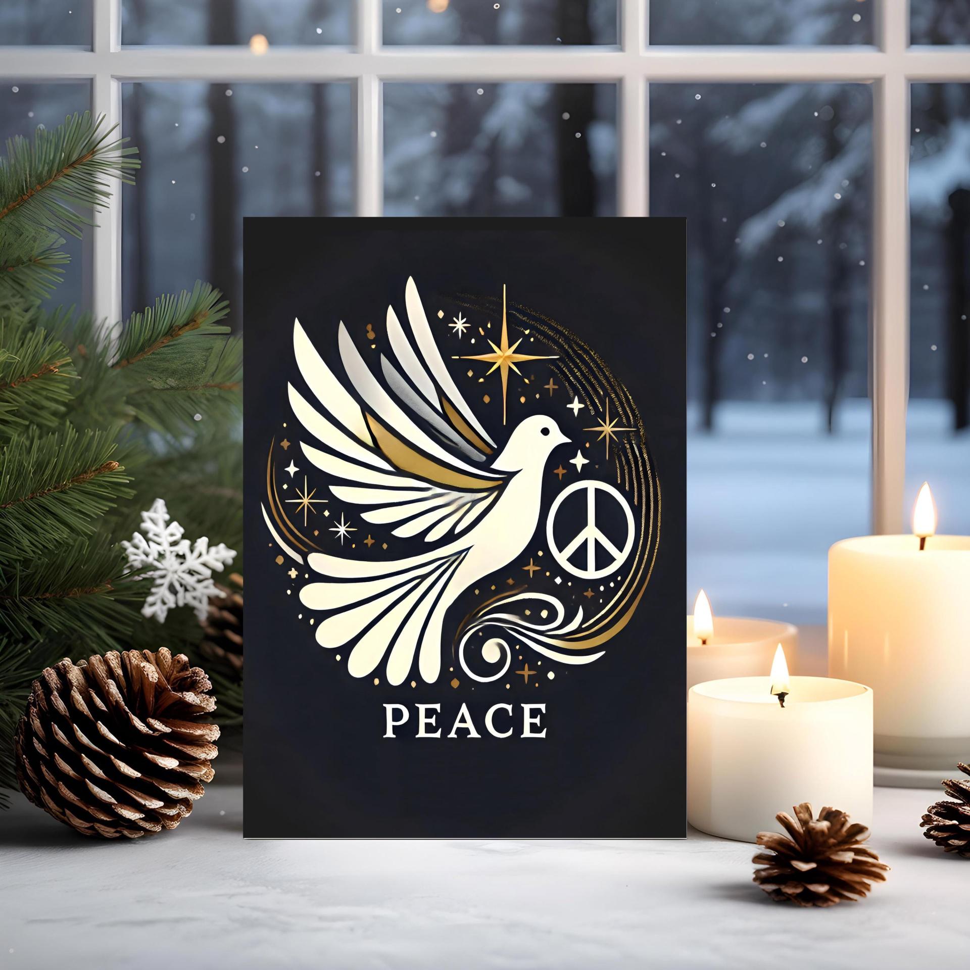 Dove of Peace - Christmas Card - Single or Bulk Pack of Christmas Greeting Cards