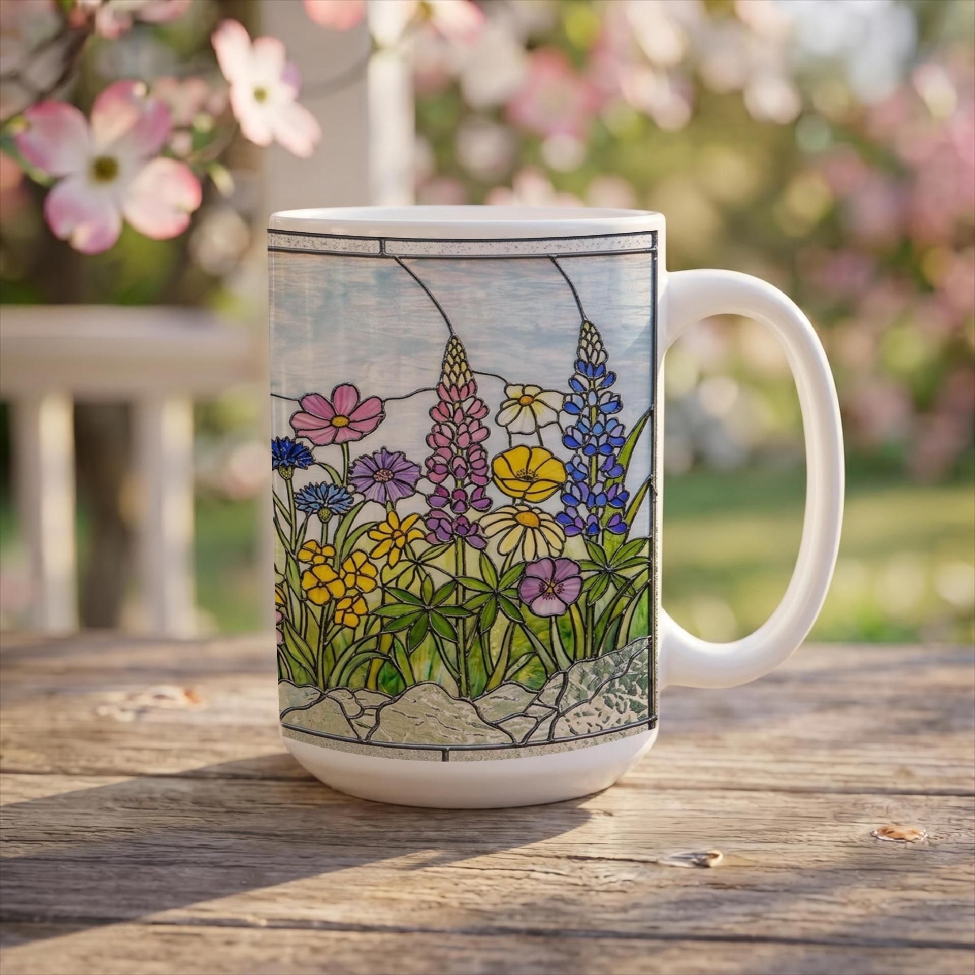 Floral Cups -  Large and Small Ceramic Mugs