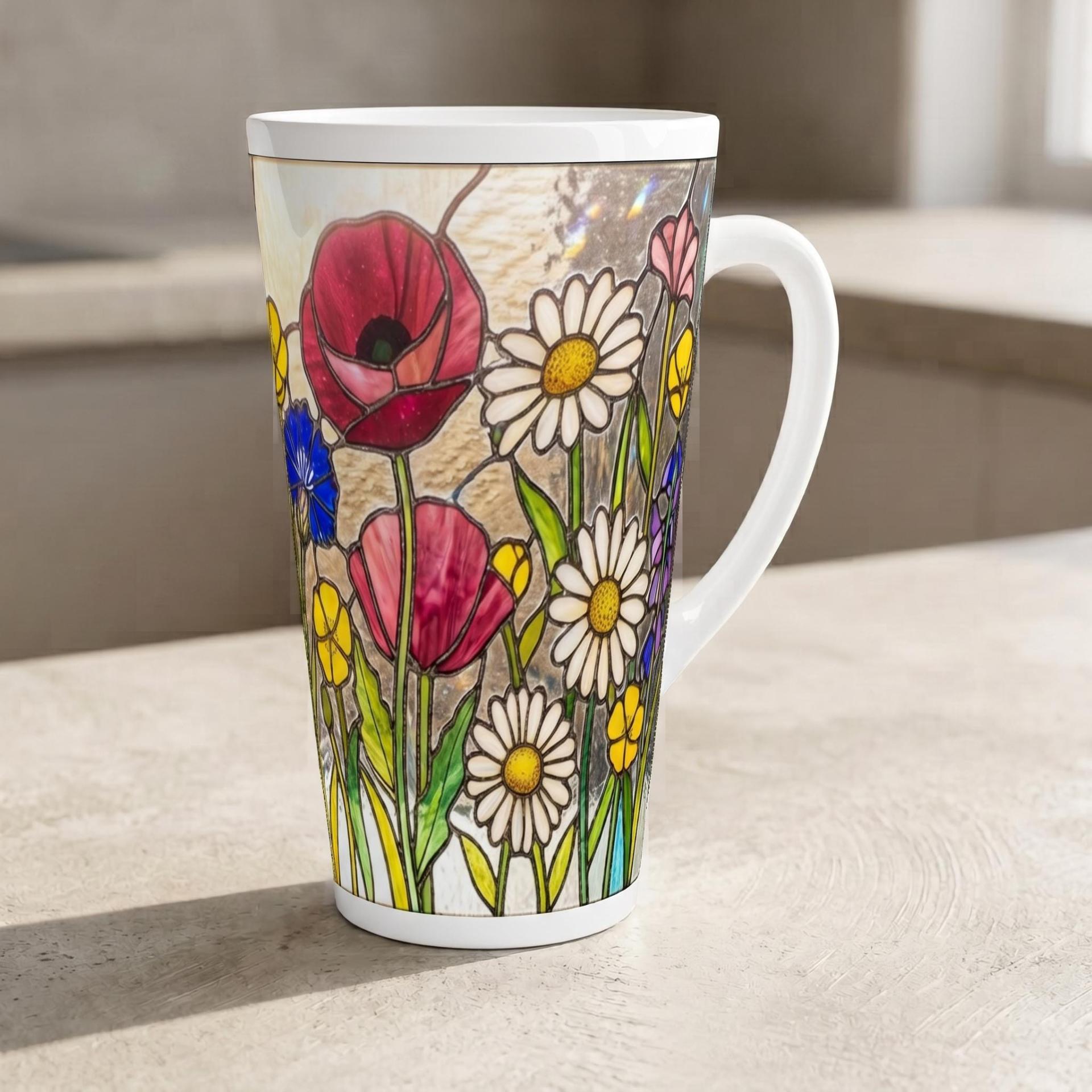 Latte 17oz Ceramic Mug - Coffee or Tea Cup, Extra Tall