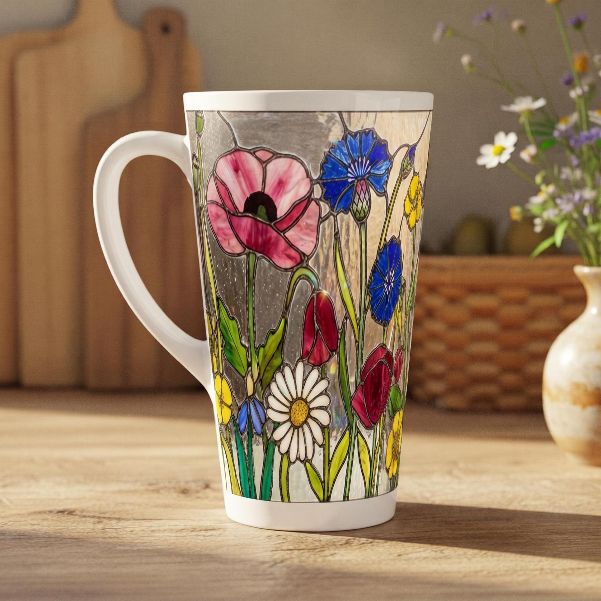 Latte 17oz Ceramic Mug - Coffee or Tea Cup, Extra Tall