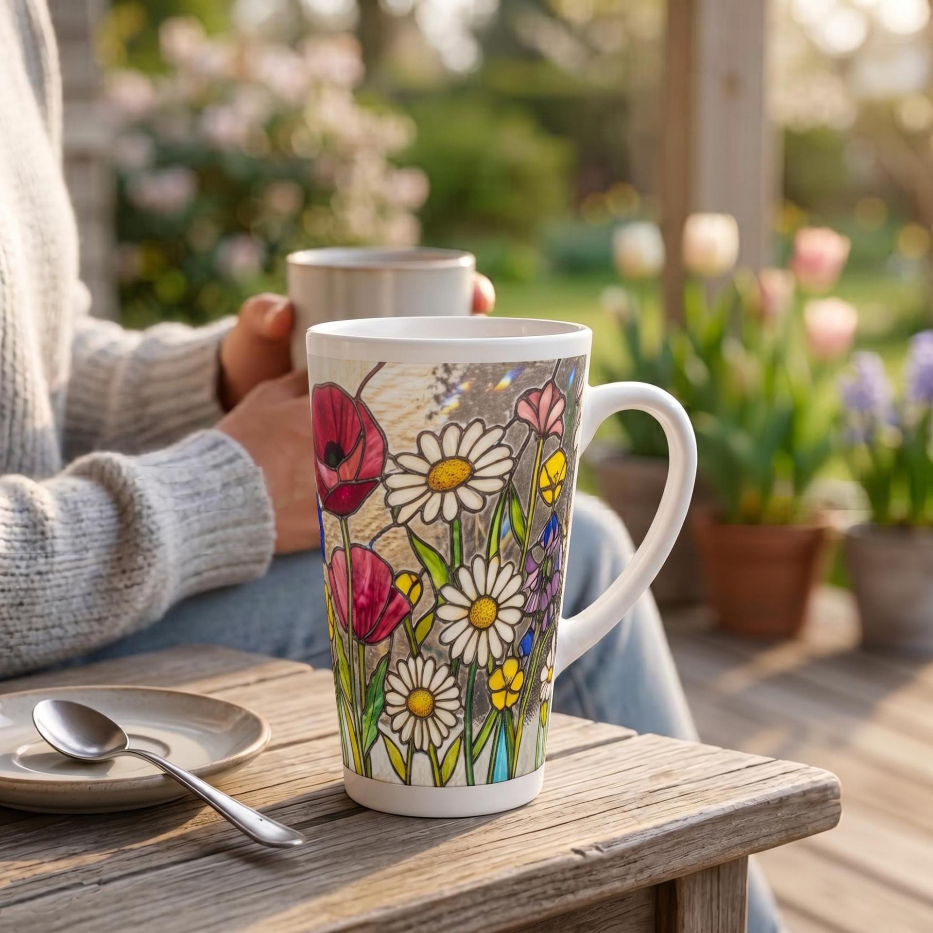 Latte 17oz Ceramic Mug - Coffee or Tea Cup, Extra Tall