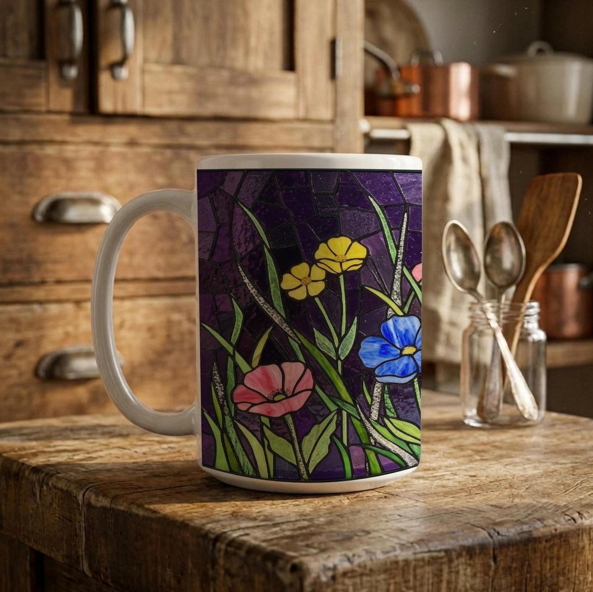 Floral Cups -  Large and Small Ceramic Mugs