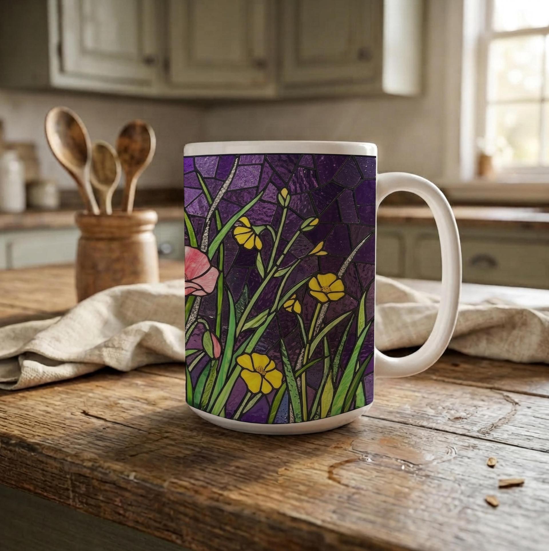 Floral Cups -  Large and Small Ceramic Mugs