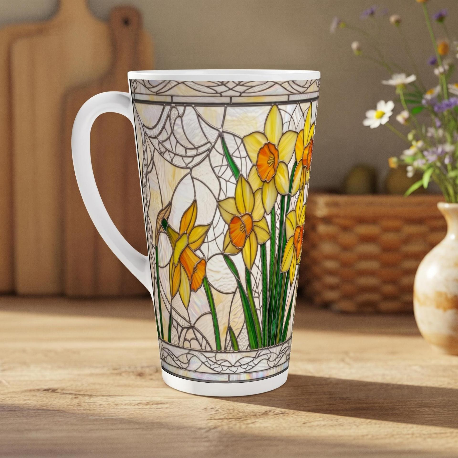 Latte 17oz Ceramic Mug - Coffee or Tea Cup, Extra Tall