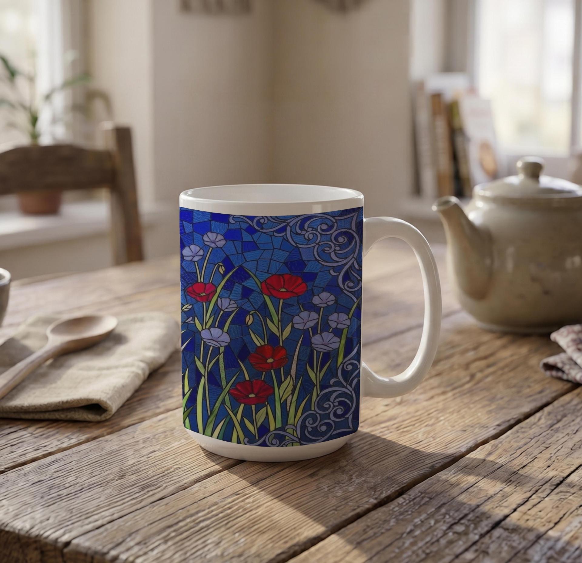 Floral Cups -  Large and Small Ceramic Mugs