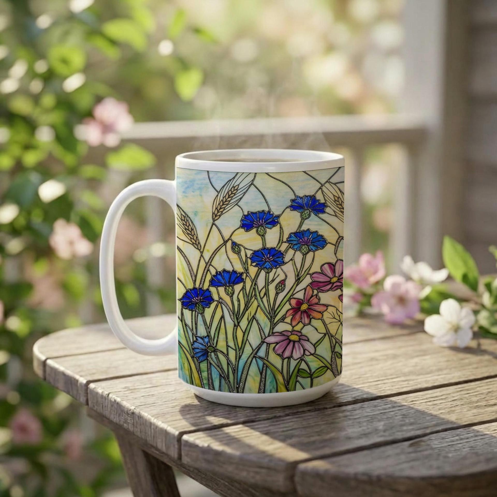 Floral Cups -  Large and Small Ceramic Mugs