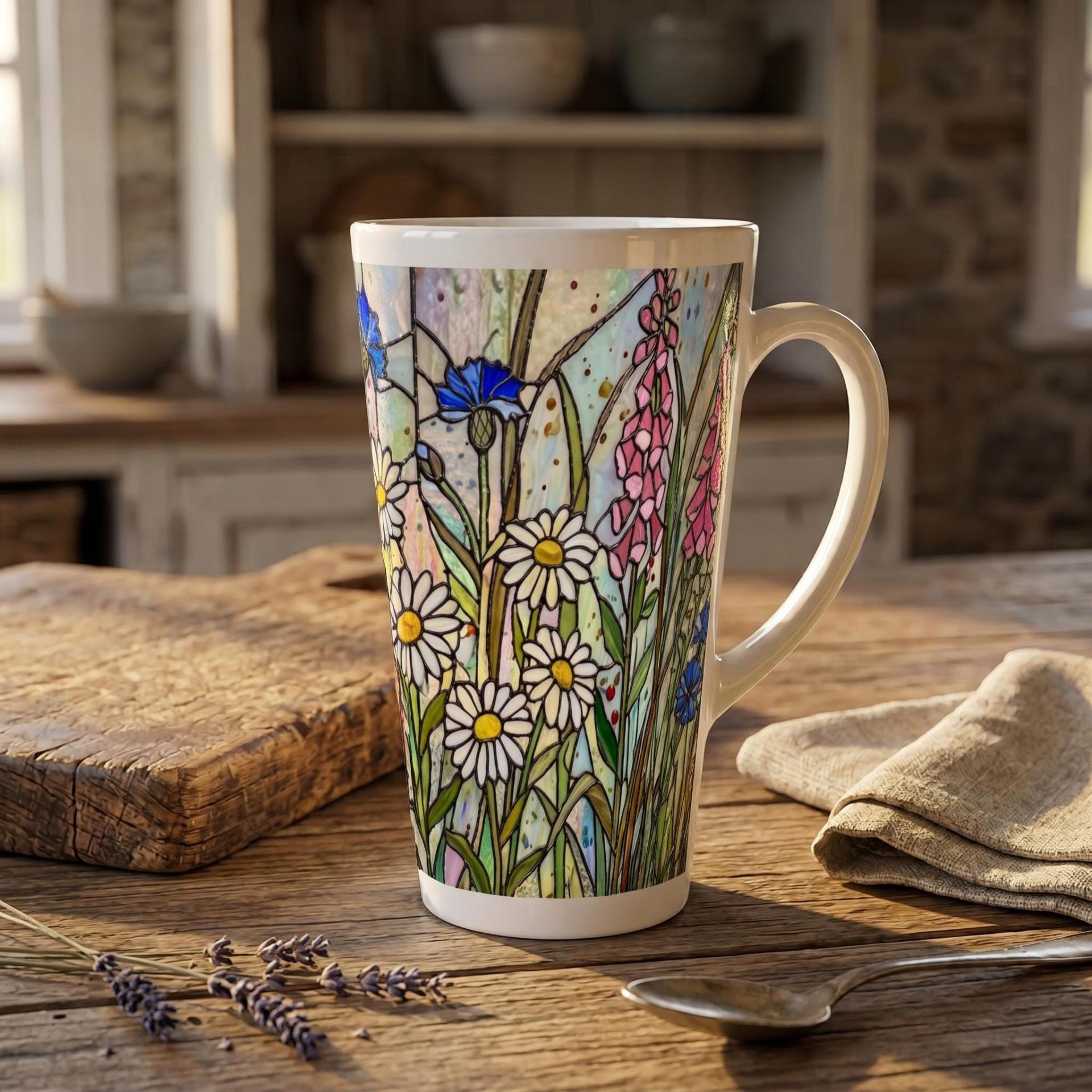 Latte 17oz Ceramic Mug - Coffee or Tea Cup, Extra Tall