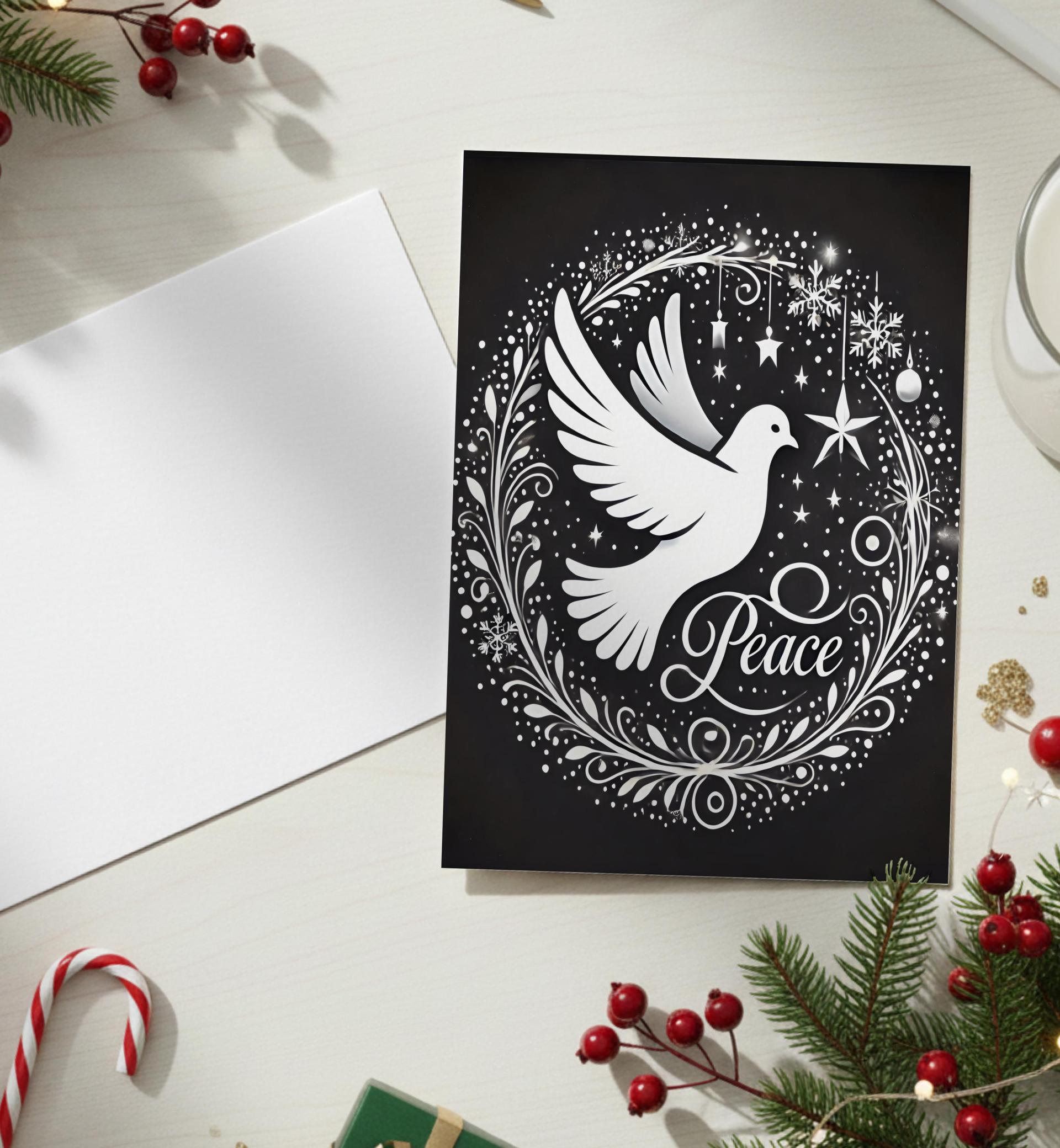 Dove of Peace, Set of 4 Designs, Christmas Cards, Holiday Bulk Pack of Cards