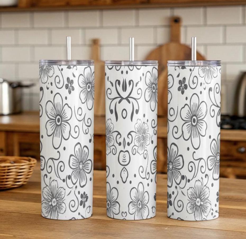 Skinny Tumbler, Large Stainless Steel Insulated Travel Mug