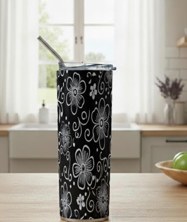 Extra Large Skinny Tumbler, 30oz and 20oz Stainless Steel Travel Mugs with Lids