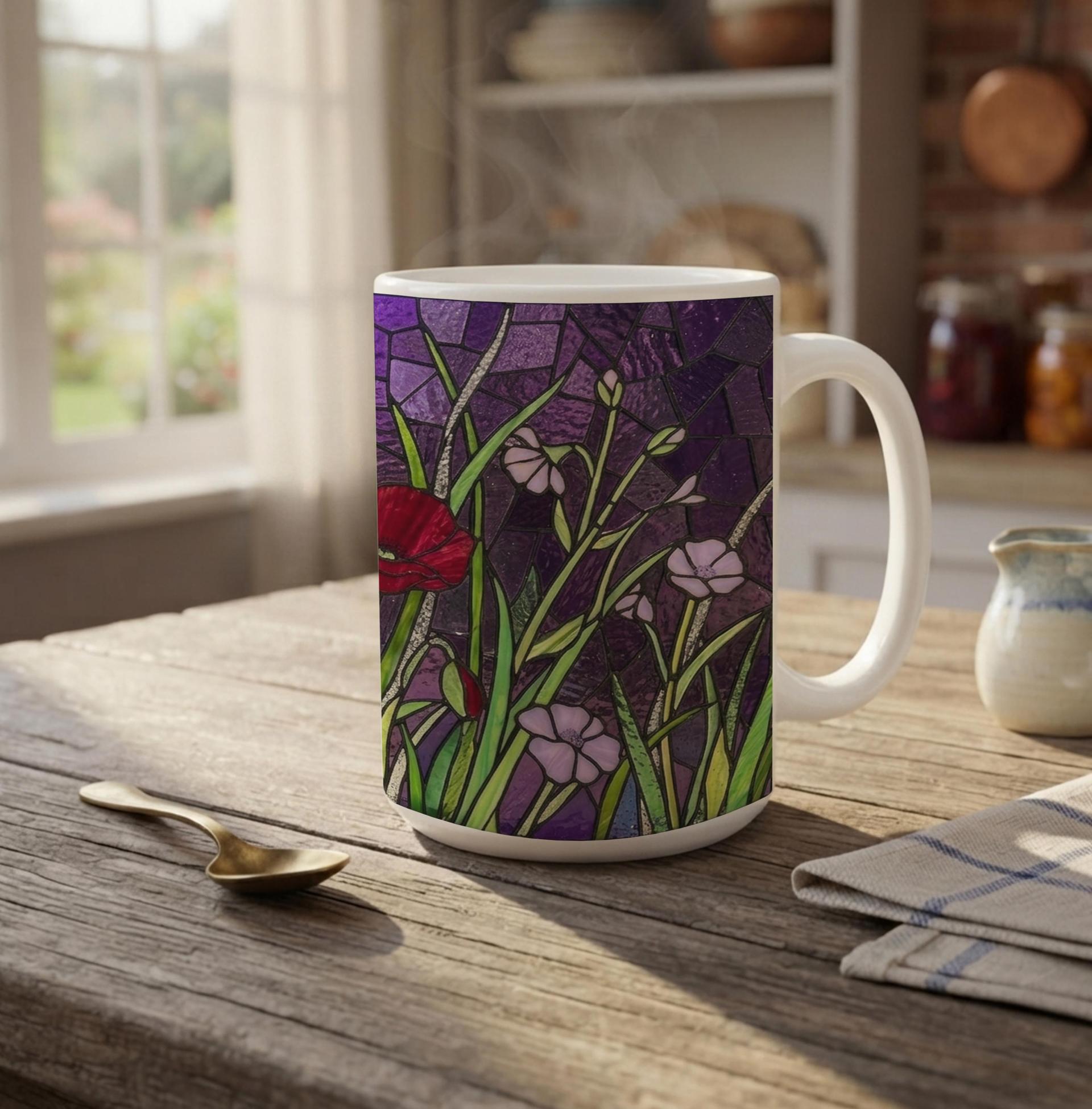 Floral Cups -  Large and Small Ceramic Mugs