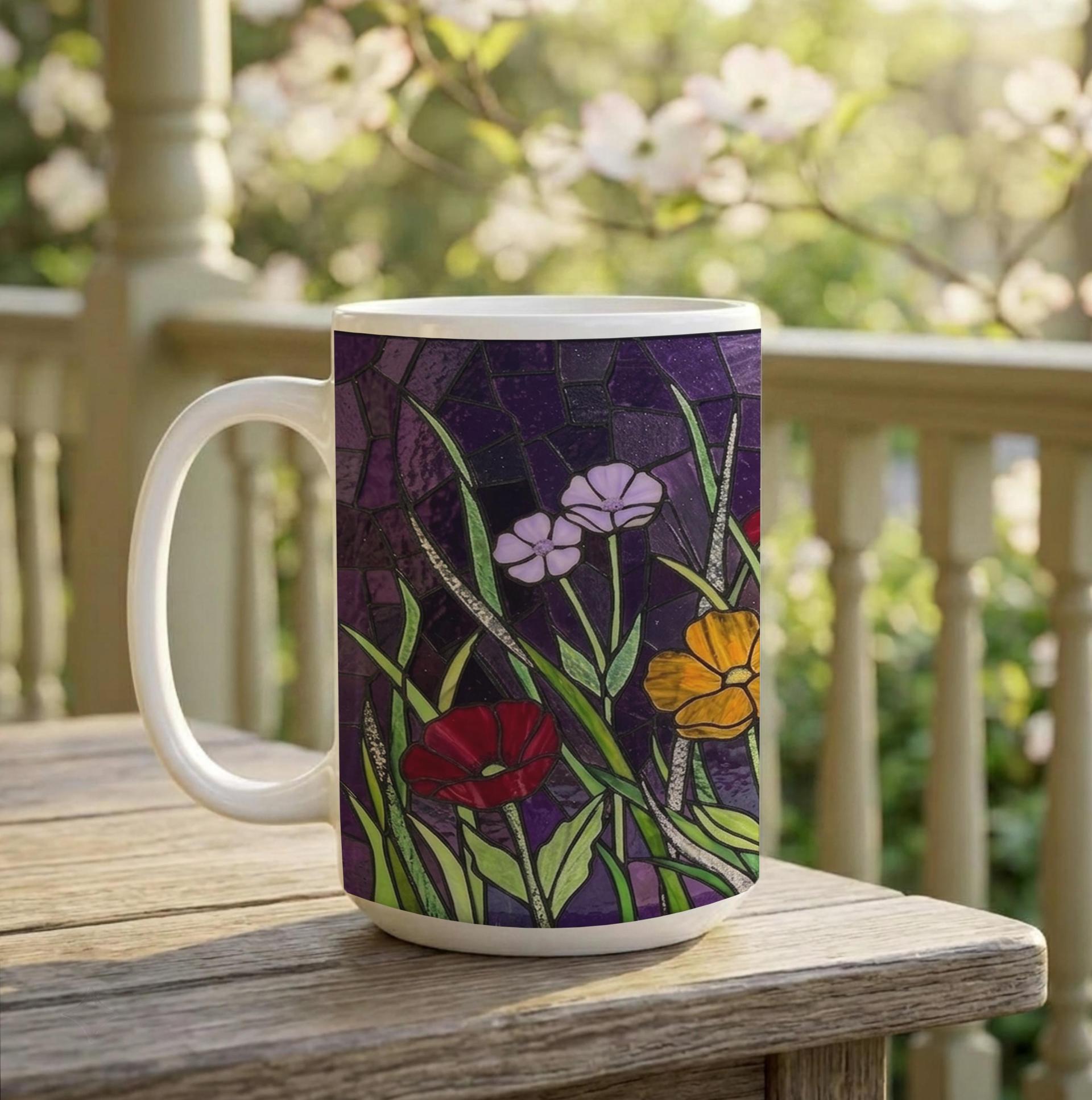 Floral Cups -  Large and Small Ceramic Mugs