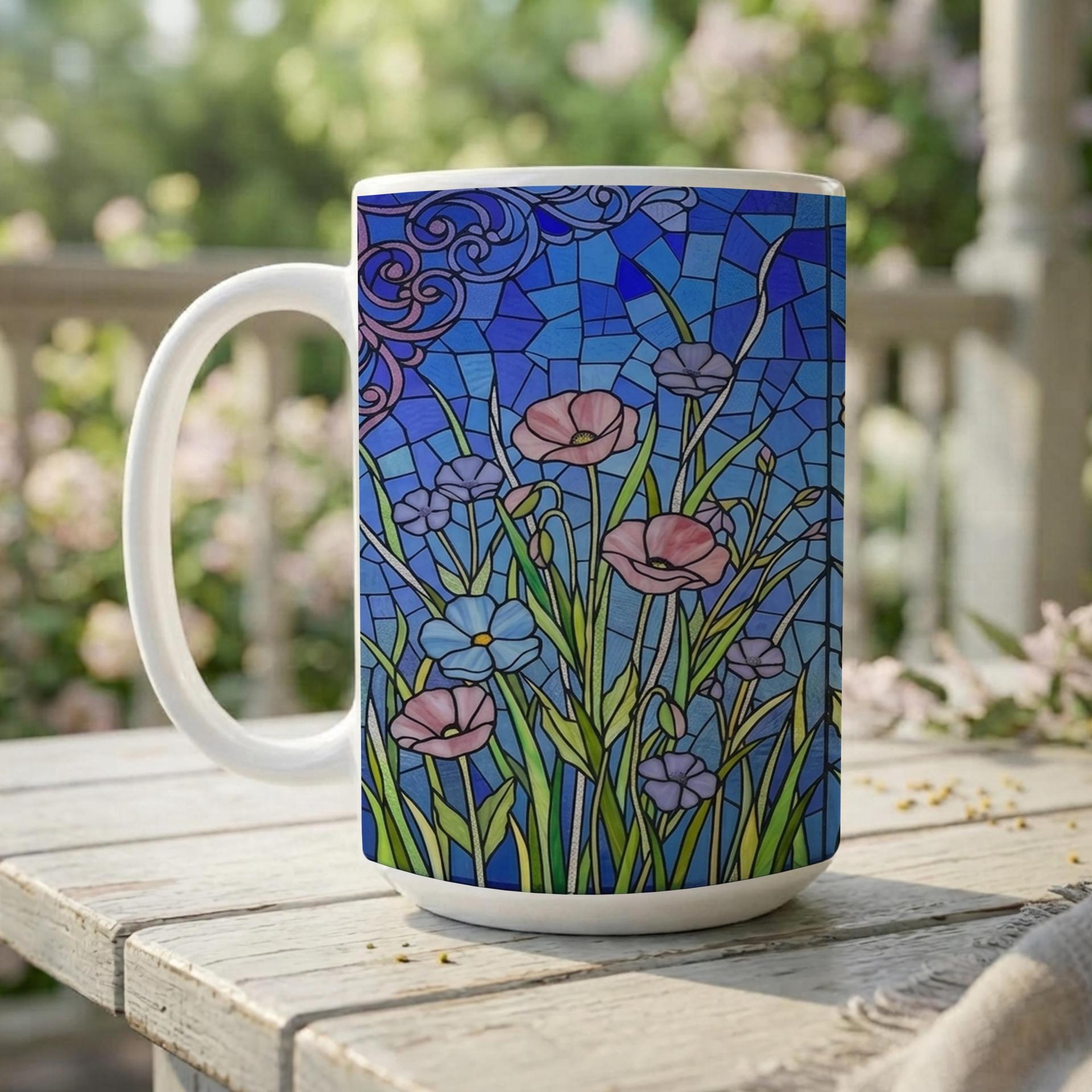 Floral Cups -  Large and Small Ceramic Mugs