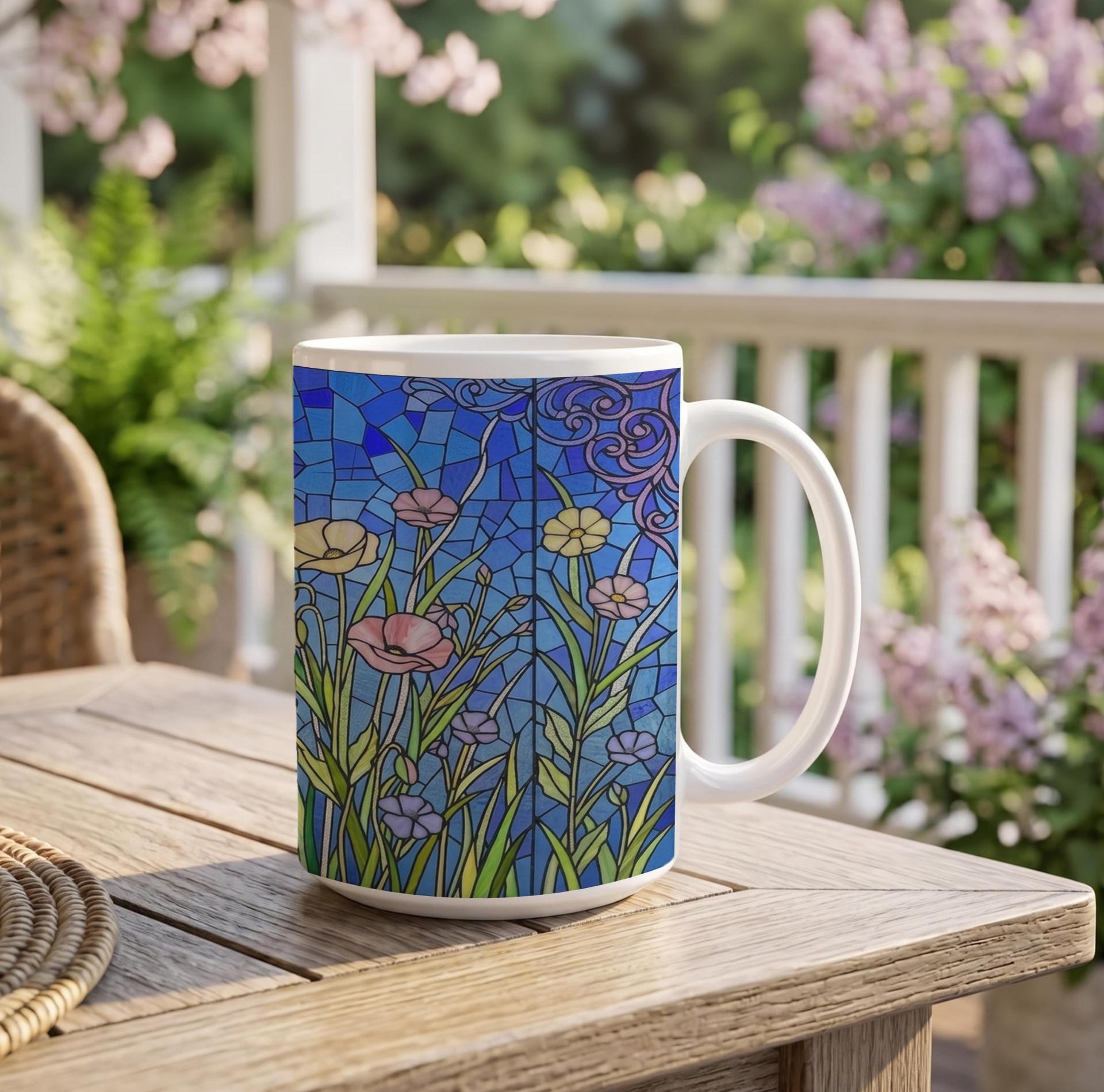Floral Cups -  Large and Small Ceramic Mugs