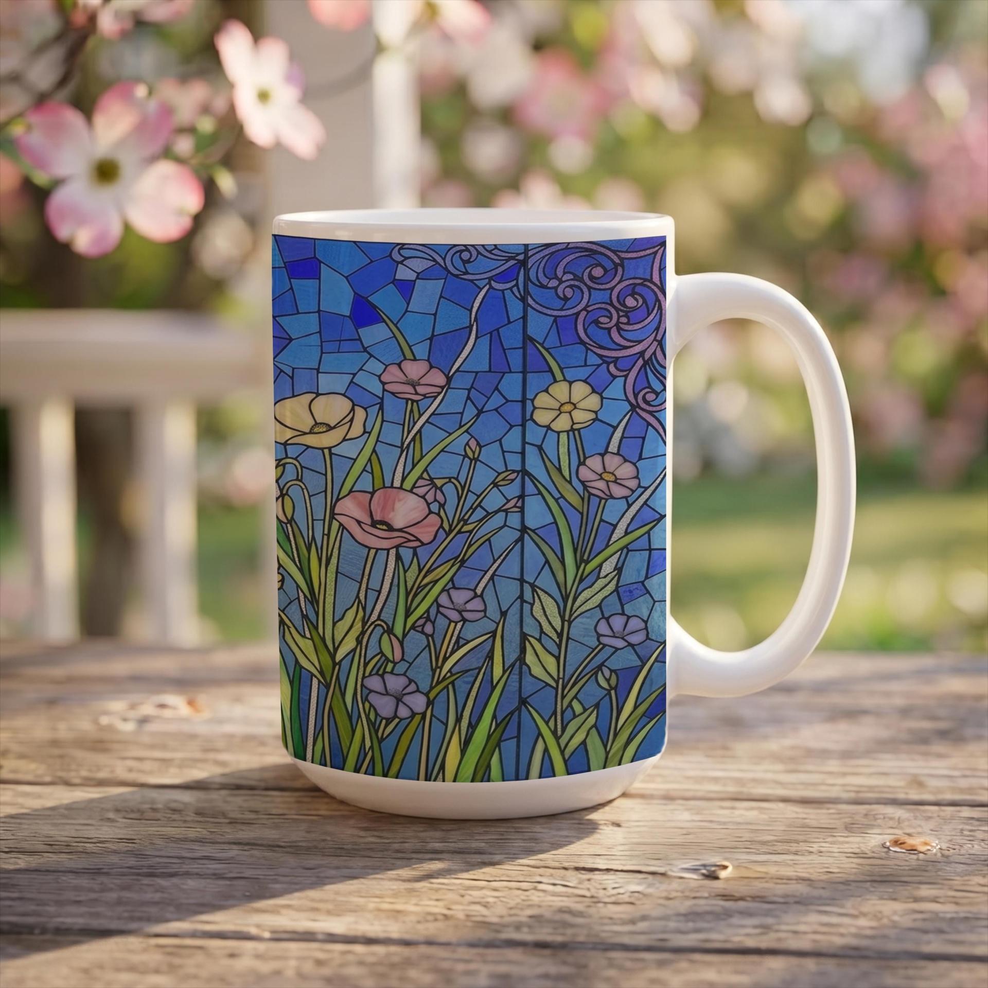 Floral Cups -  Large and Small Ceramic Mugs