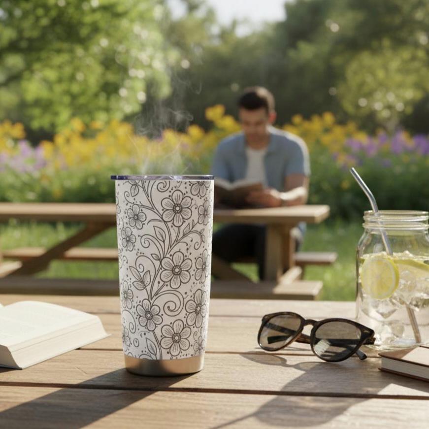 Travel Mug, Stainless Steel, 20 oz Insulated Cup