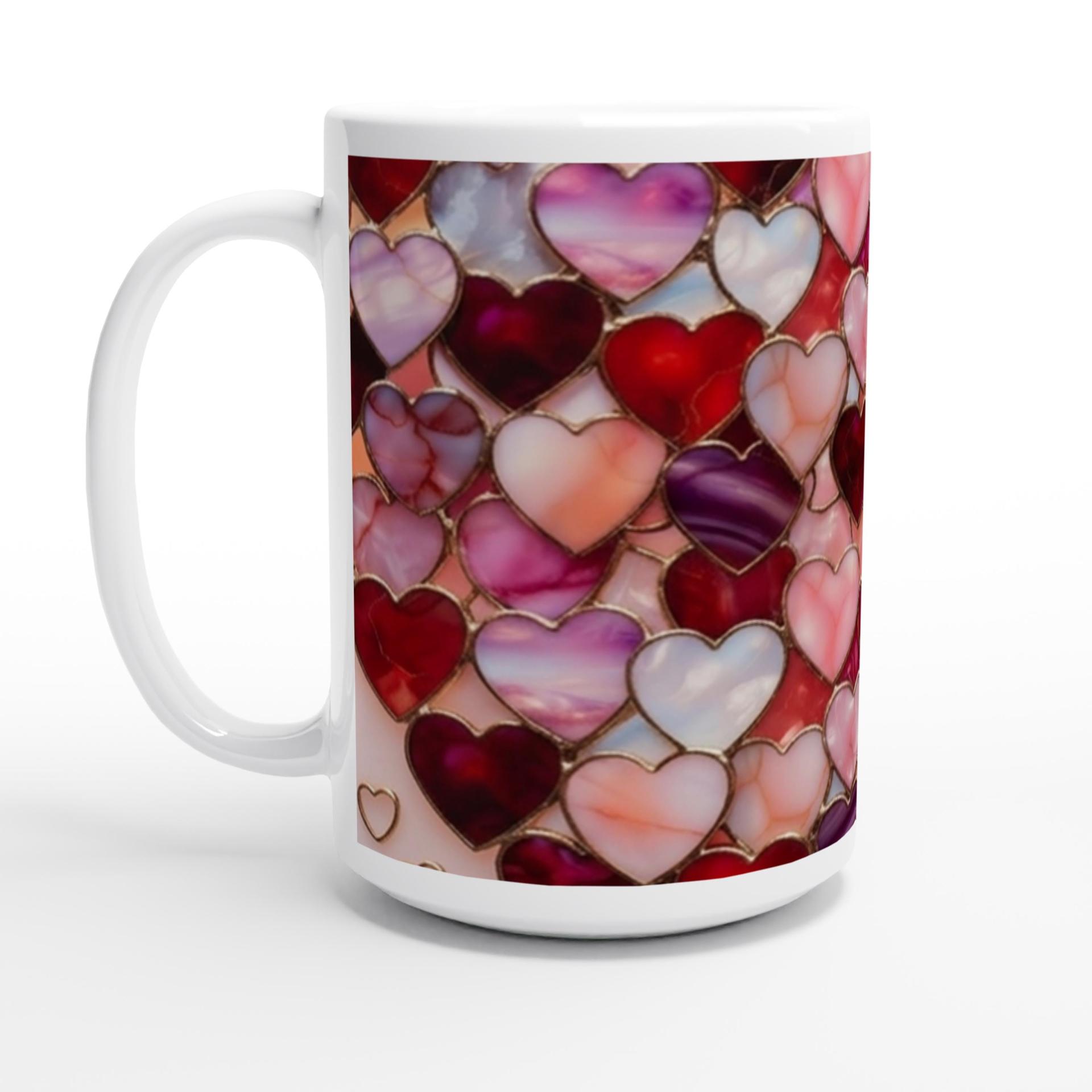 Large and Small Ceramic Mug Set, 15oz and 11oz Cups