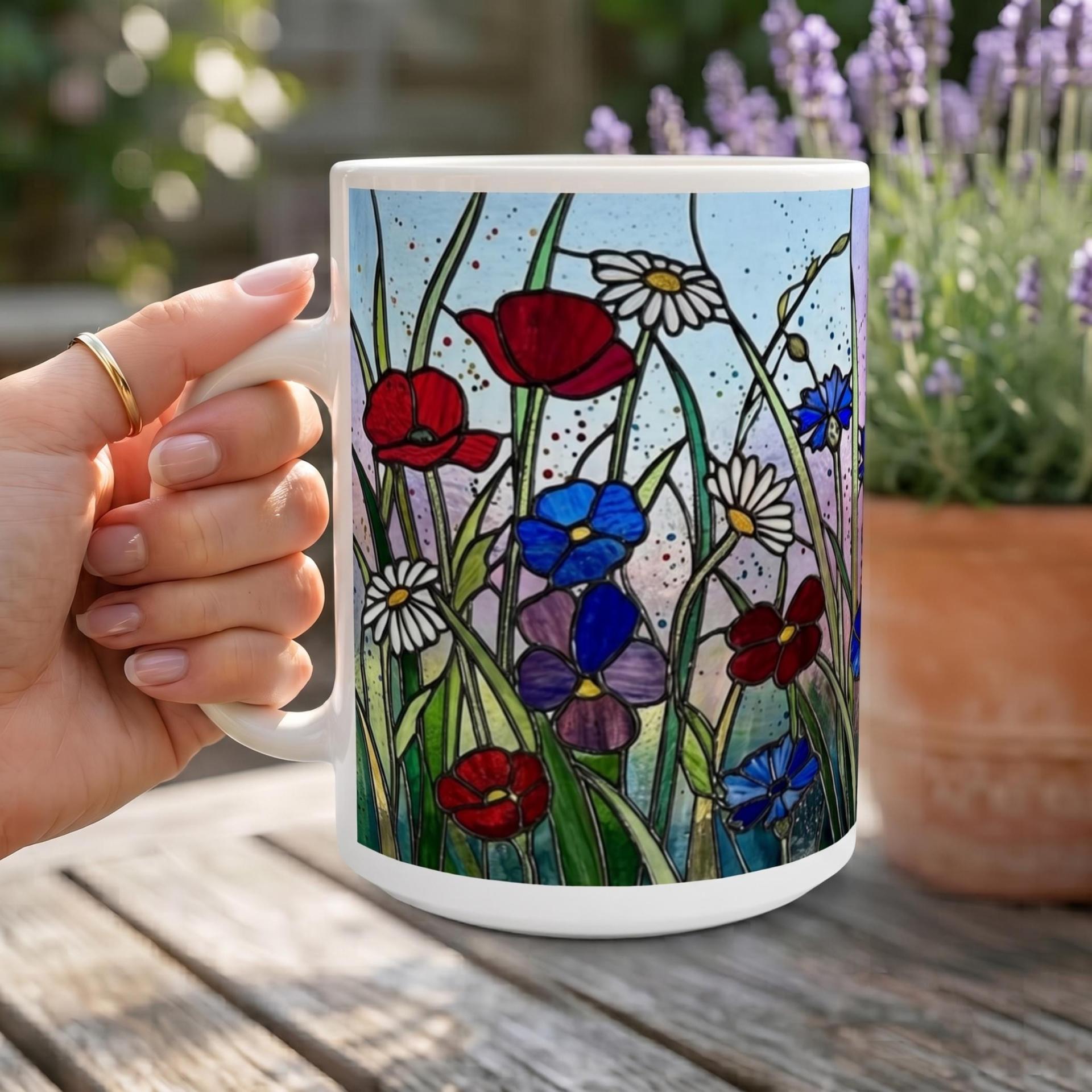Floral Cups -  Large and Small Ceramic Mugs