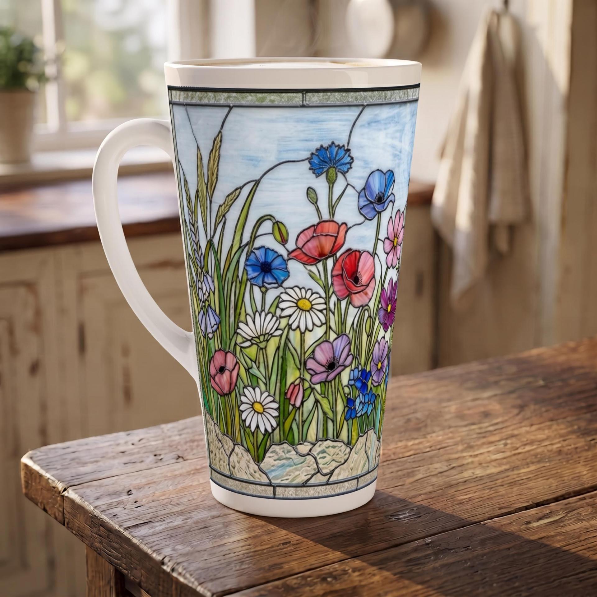 Latte 17oz Ceramic Mug - Coffee or Tea Cup, Extra Tall
