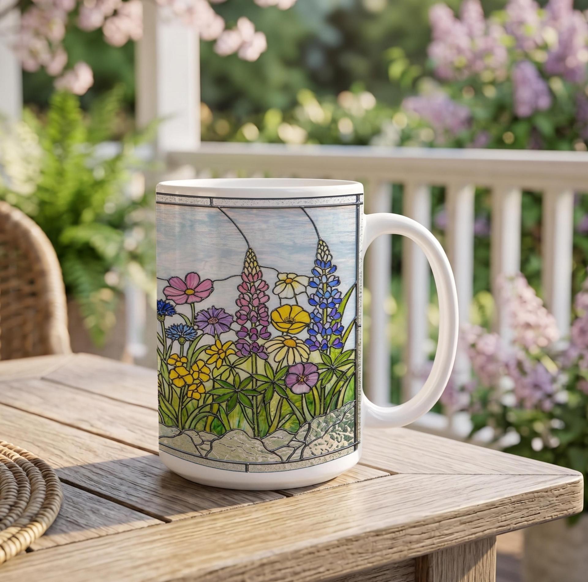 Floral Cups -  Large and Small Ceramic Mugs