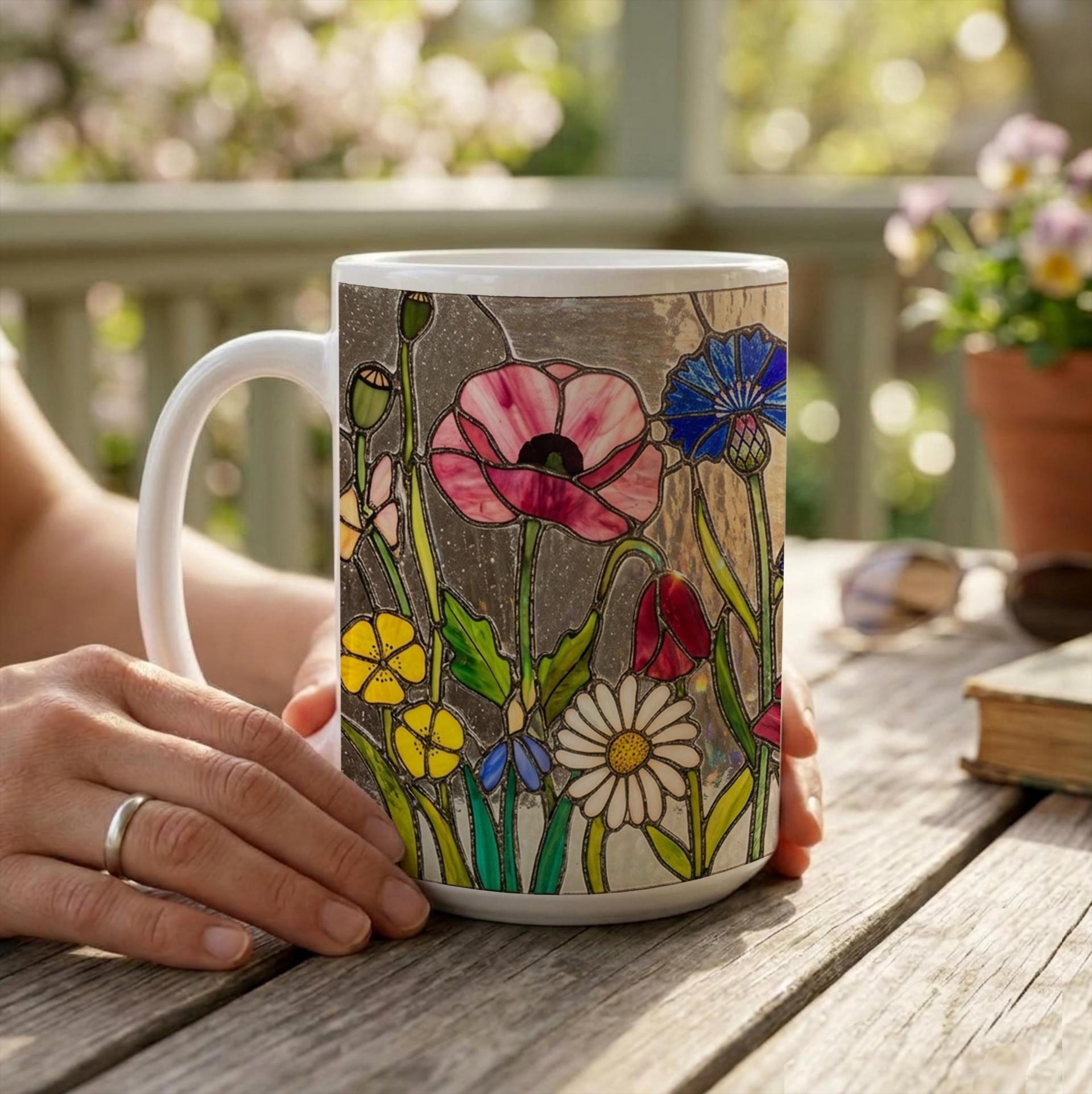 Floral Cups -  Large and Small Ceramic Mugs