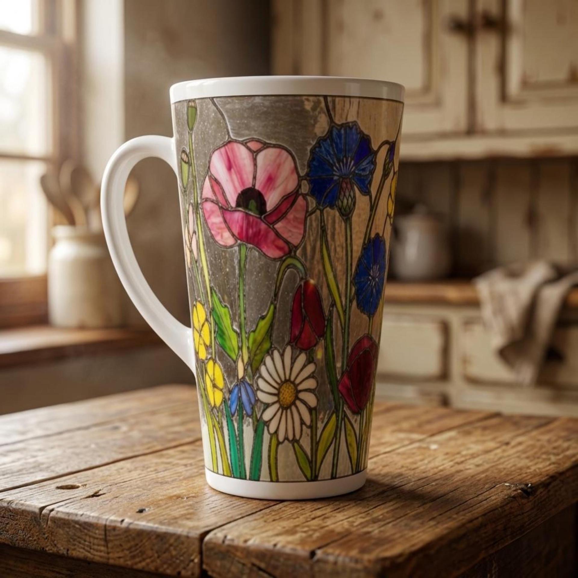 Latte 17oz Ceramic Mug - Coffee or Tea Cup, Extra Tall