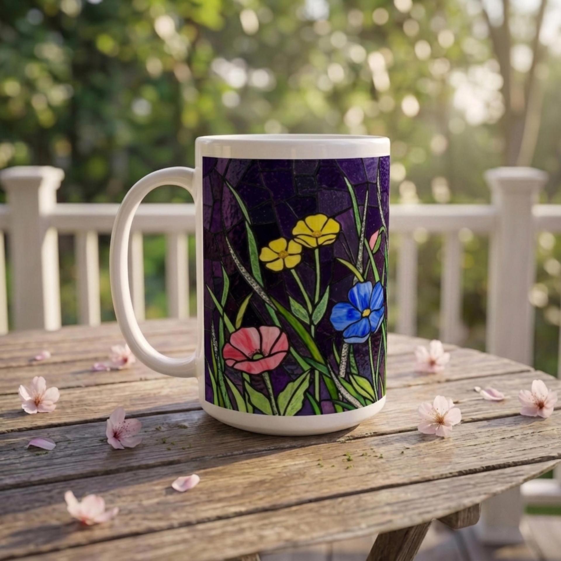 Floral Cups -  Large and Small Ceramic Mugs