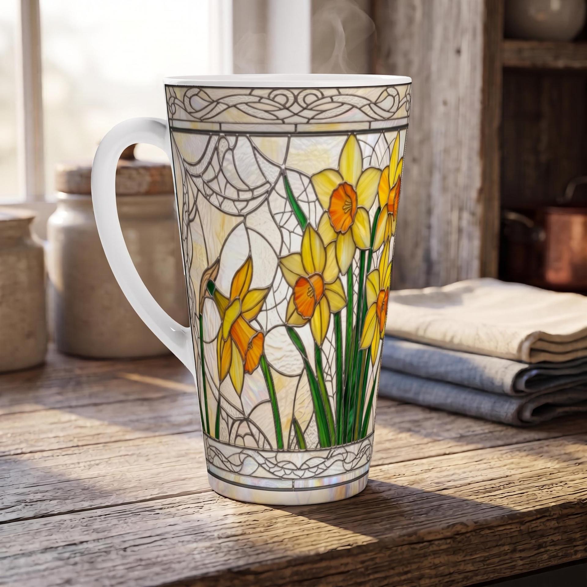 Latte 17oz Ceramic Mug - Coffee or Tea Cup, Extra Tall