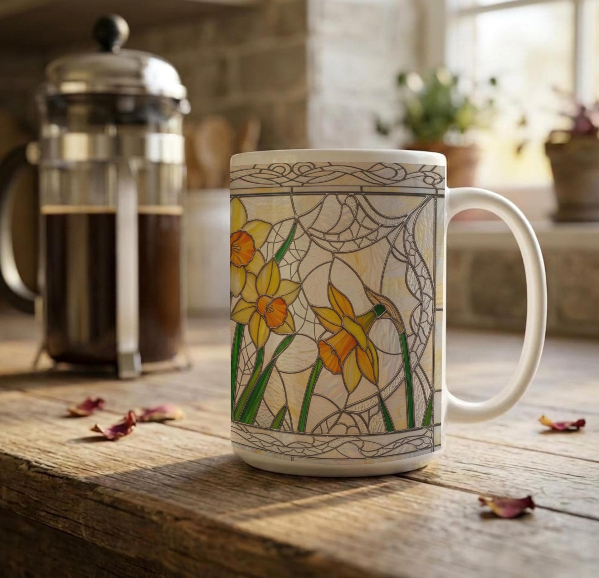 Floral Cups -  Large and Small Ceramic Mugs