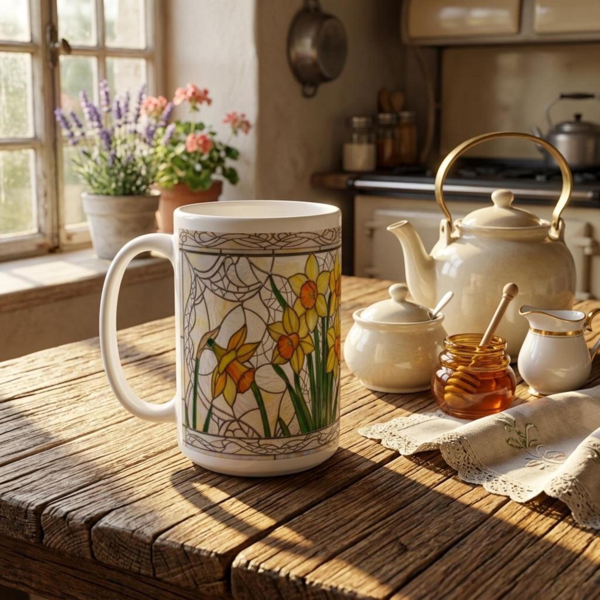 Floral Cups -  Large and Small Ceramic Mugs