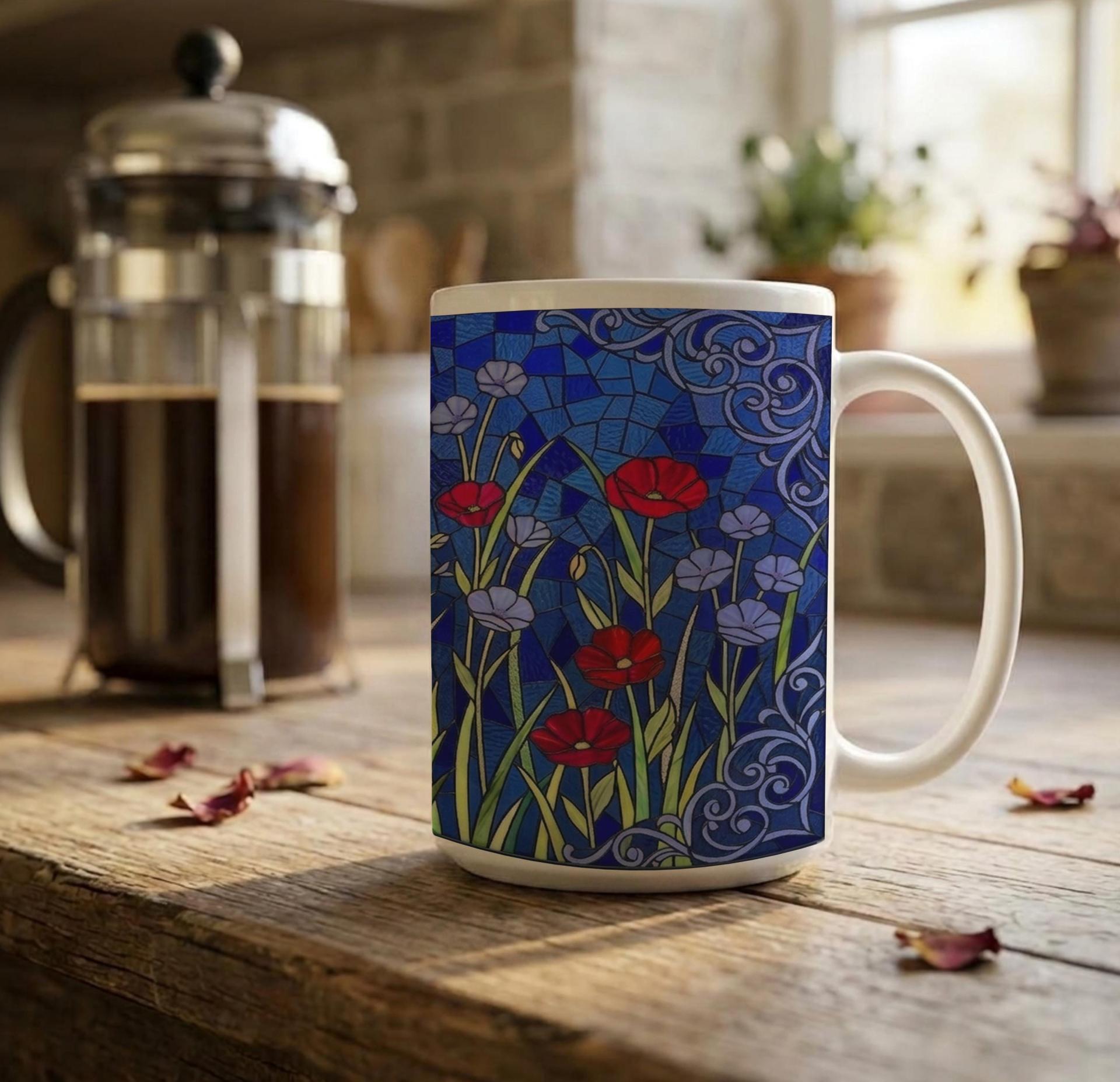 Floral Cups -  Large and Small Ceramic Mugs
