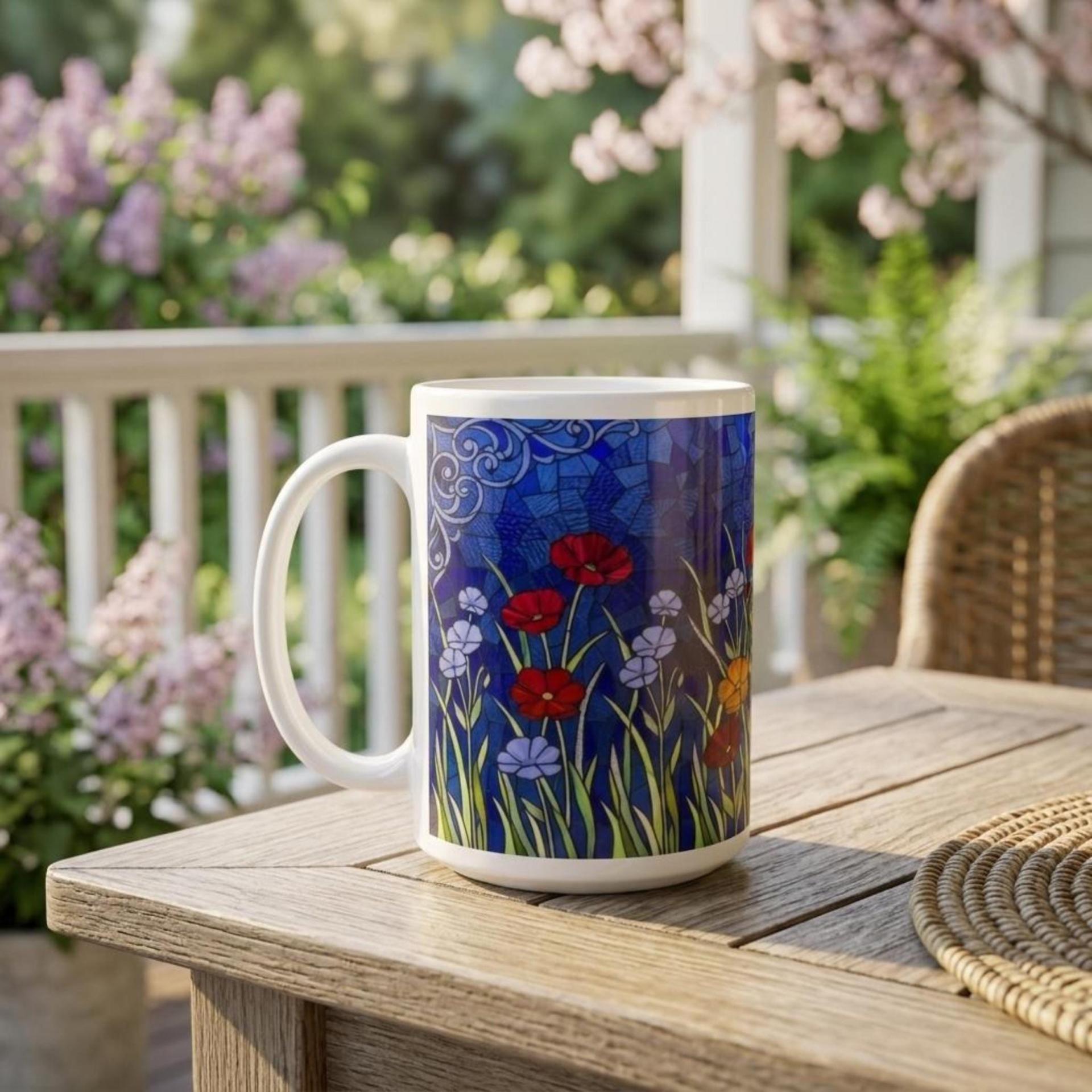 Floral Cups -  Large and Small Ceramic Mugs