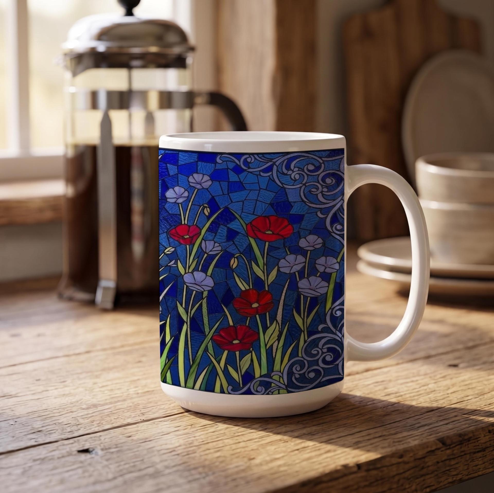 Floral Cups -  Large and Small Ceramic Mugs