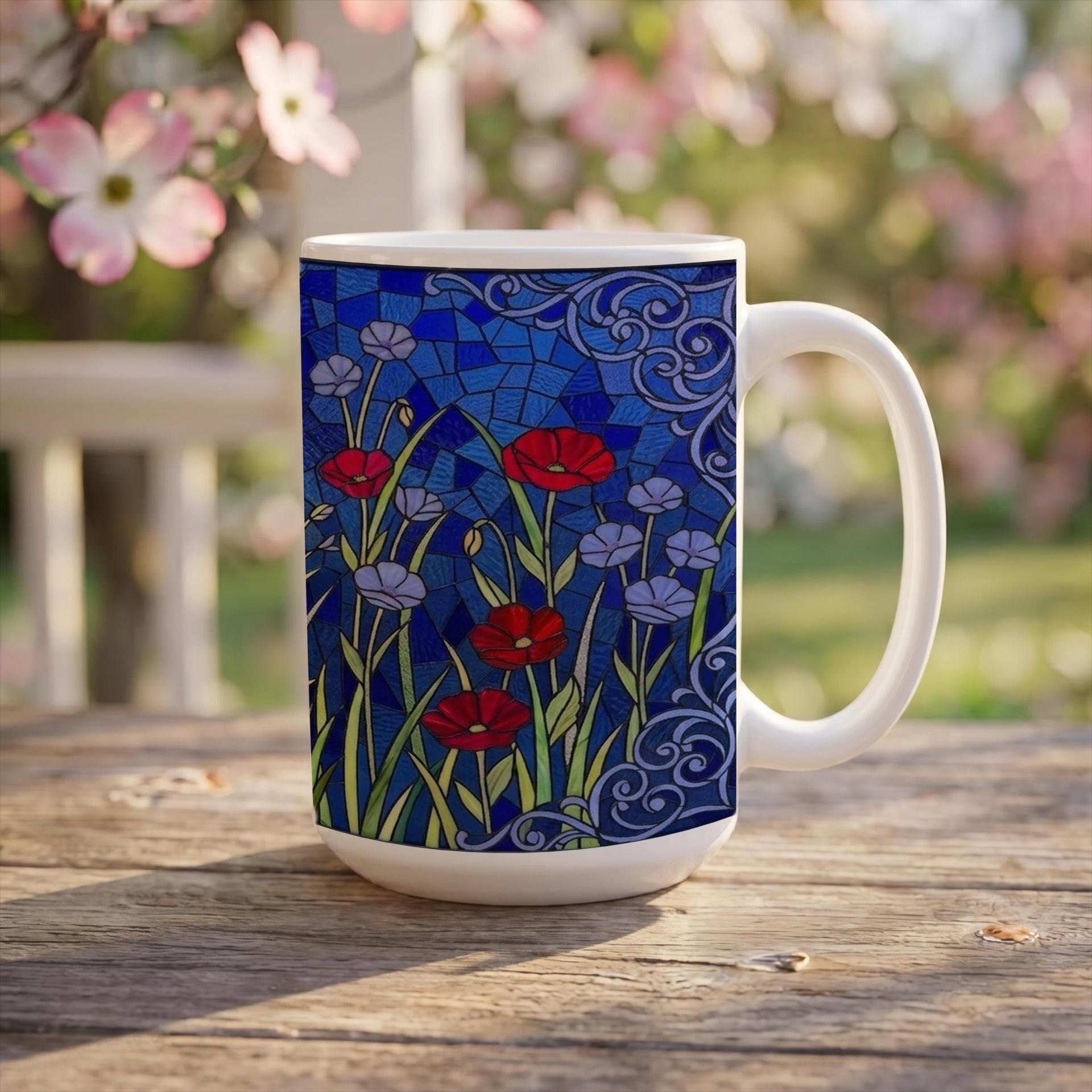 Floral Cups -  Large and Small Ceramic Mugs