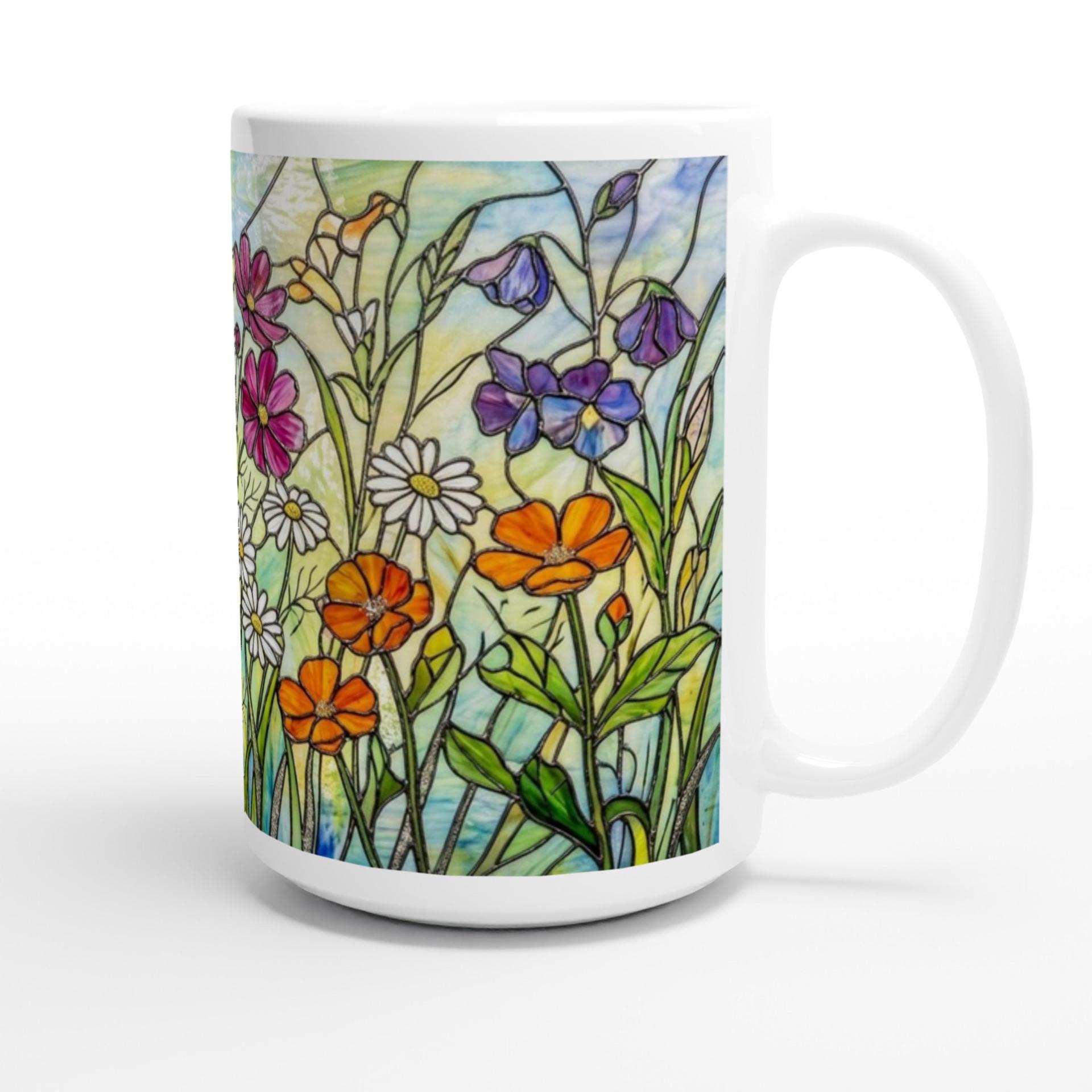 Floral Cups -  Large and Small Ceramic Mugs
