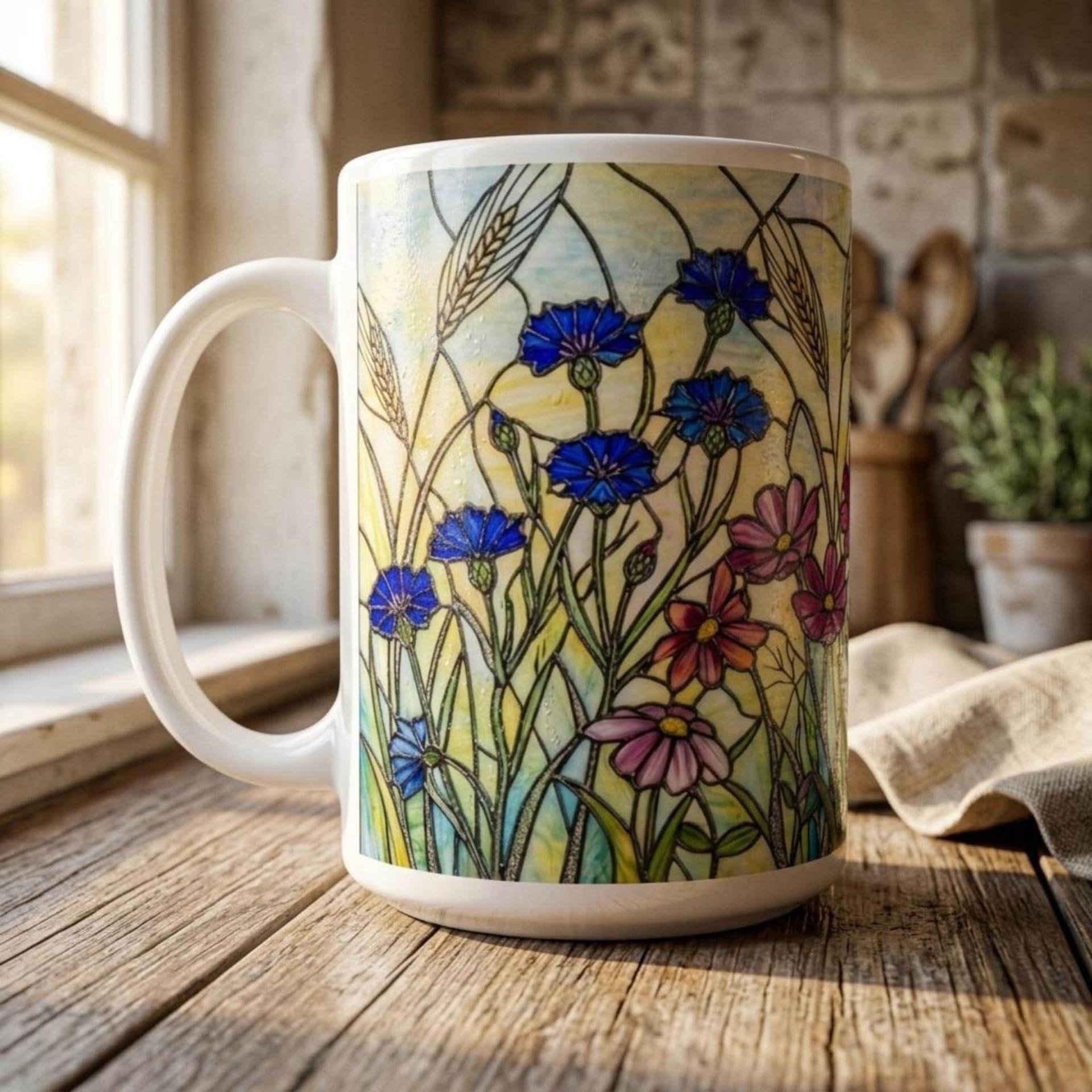 Floral Cups -  Large and Small Ceramic Mugs