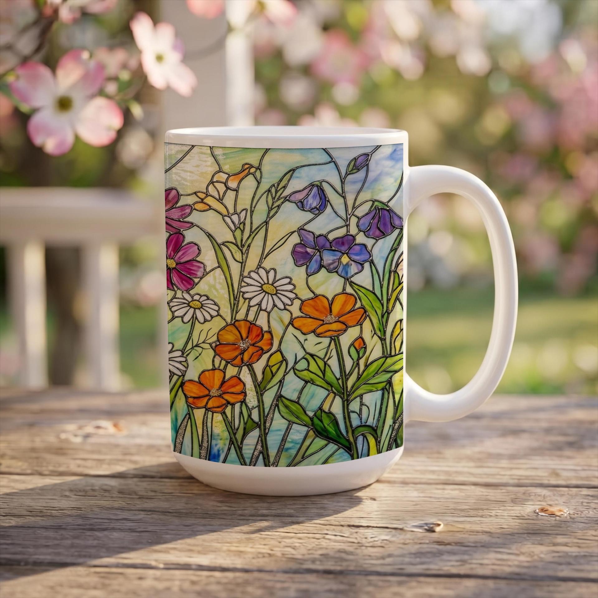 Floral Cups -  Large and Small Ceramic Mugs