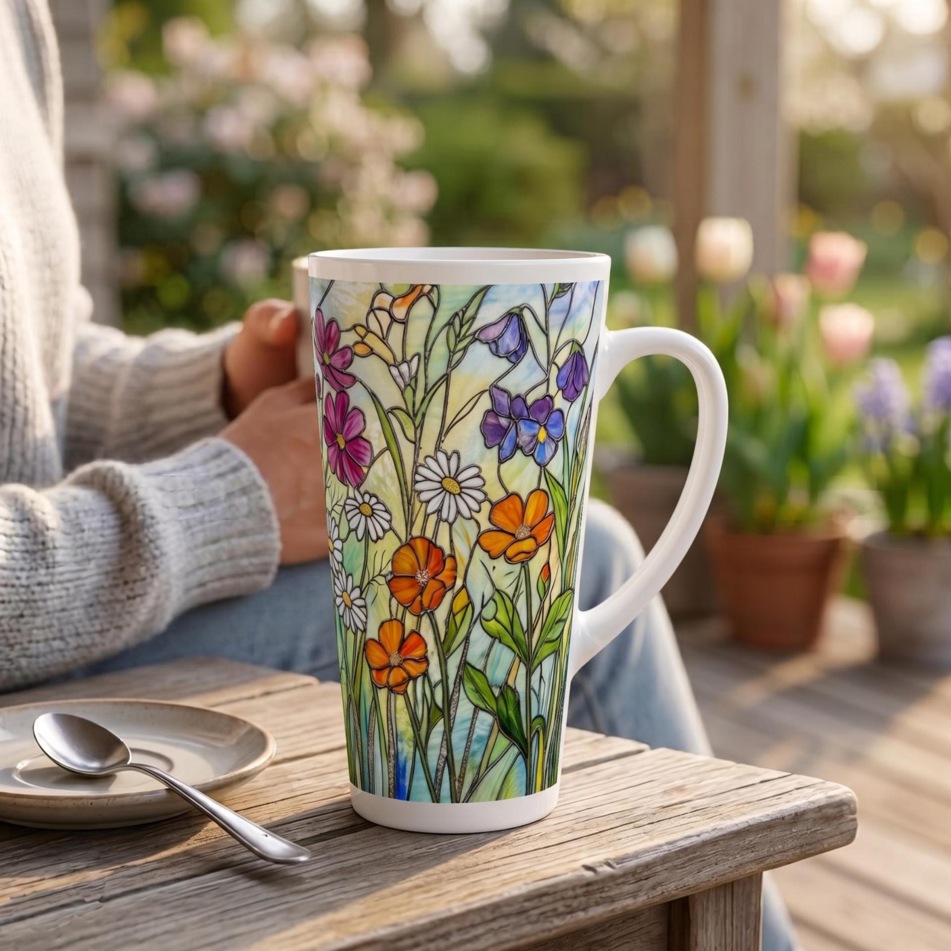 Latte 17oz Ceramic Mug - Coffee or Tea Cup, Extra Tall