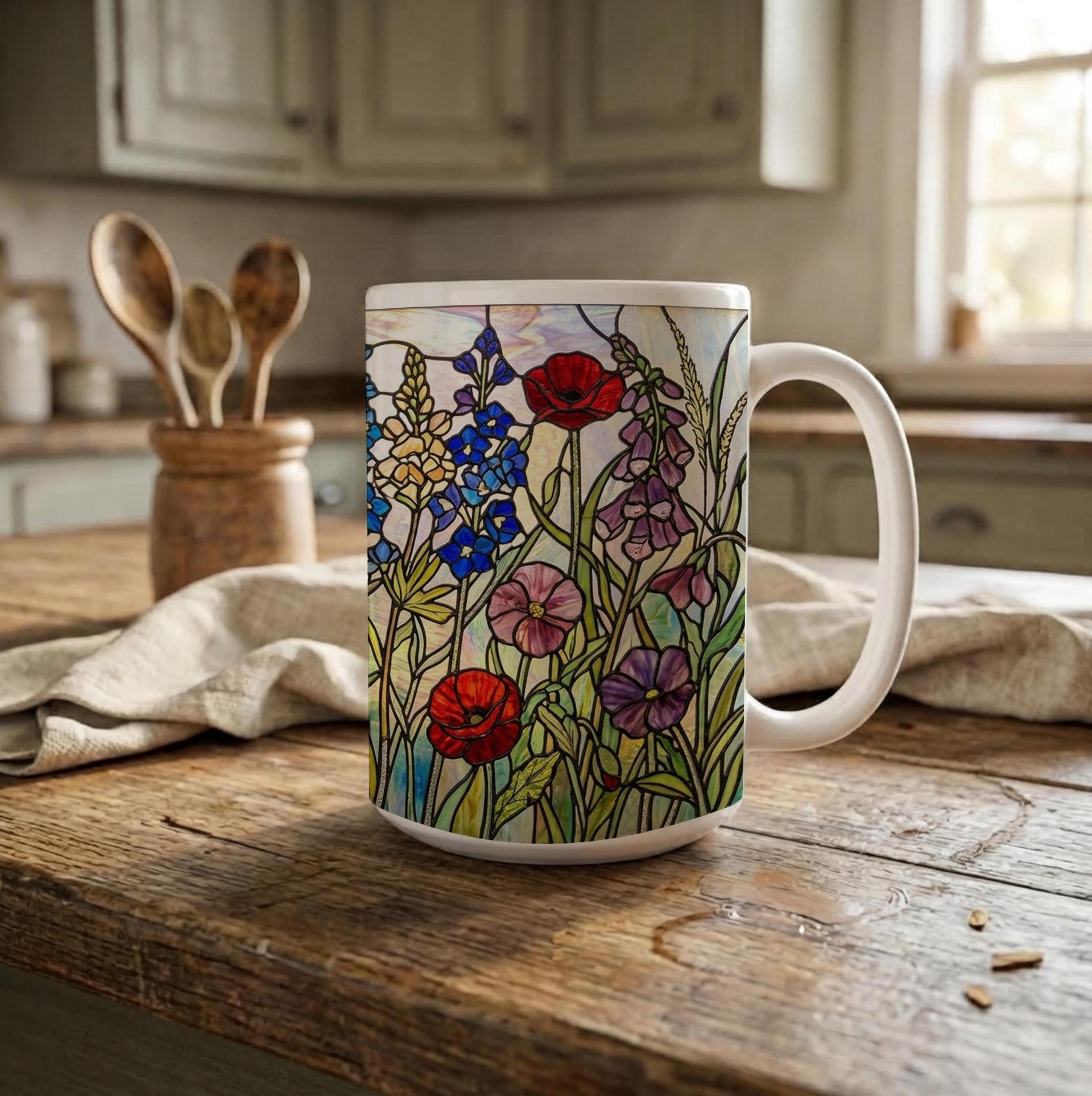 Floral Cups -  Large and Small Ceramic Mugs