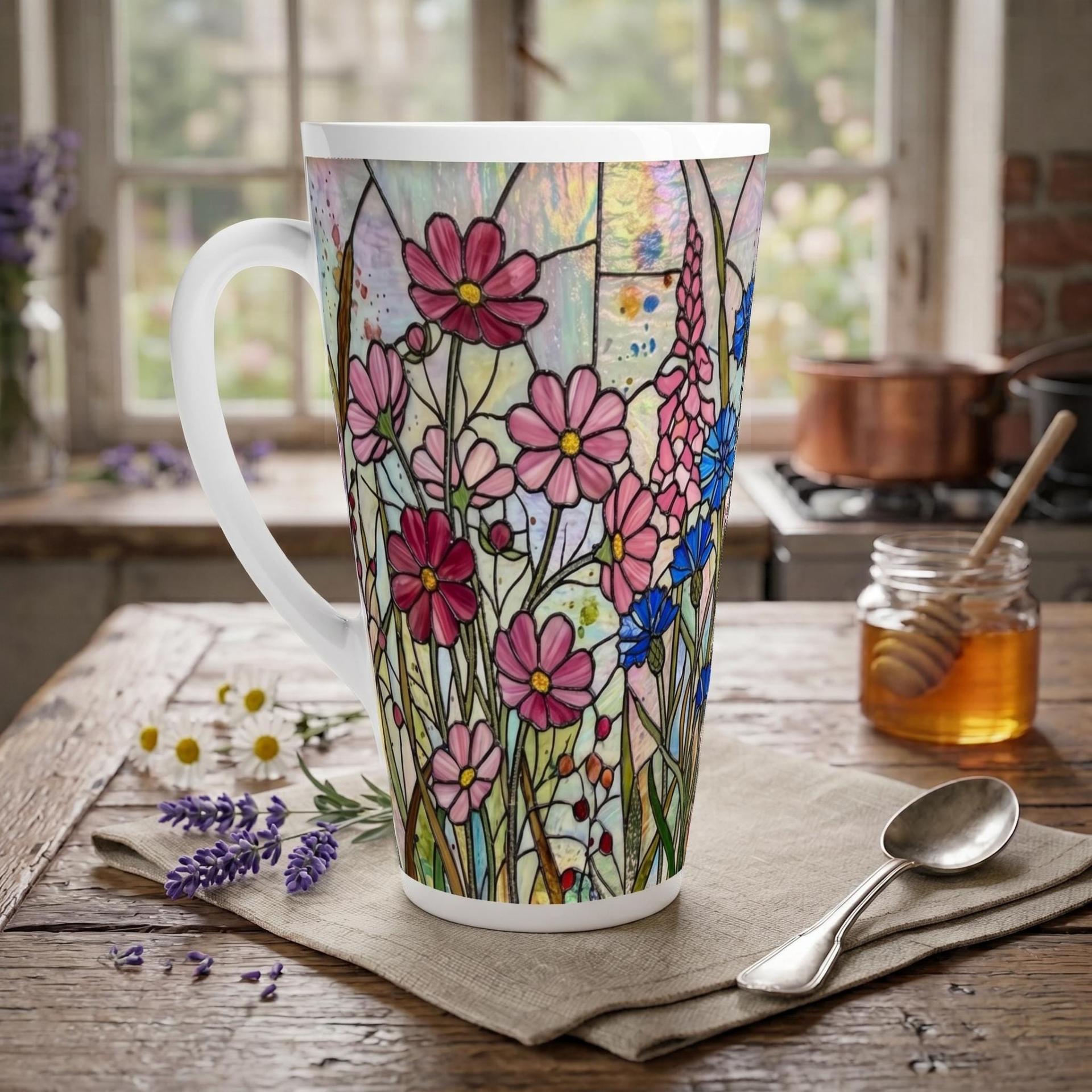 Latte 17oz Ceramic Mug - Coffee or Tea Cup, Extra Tall