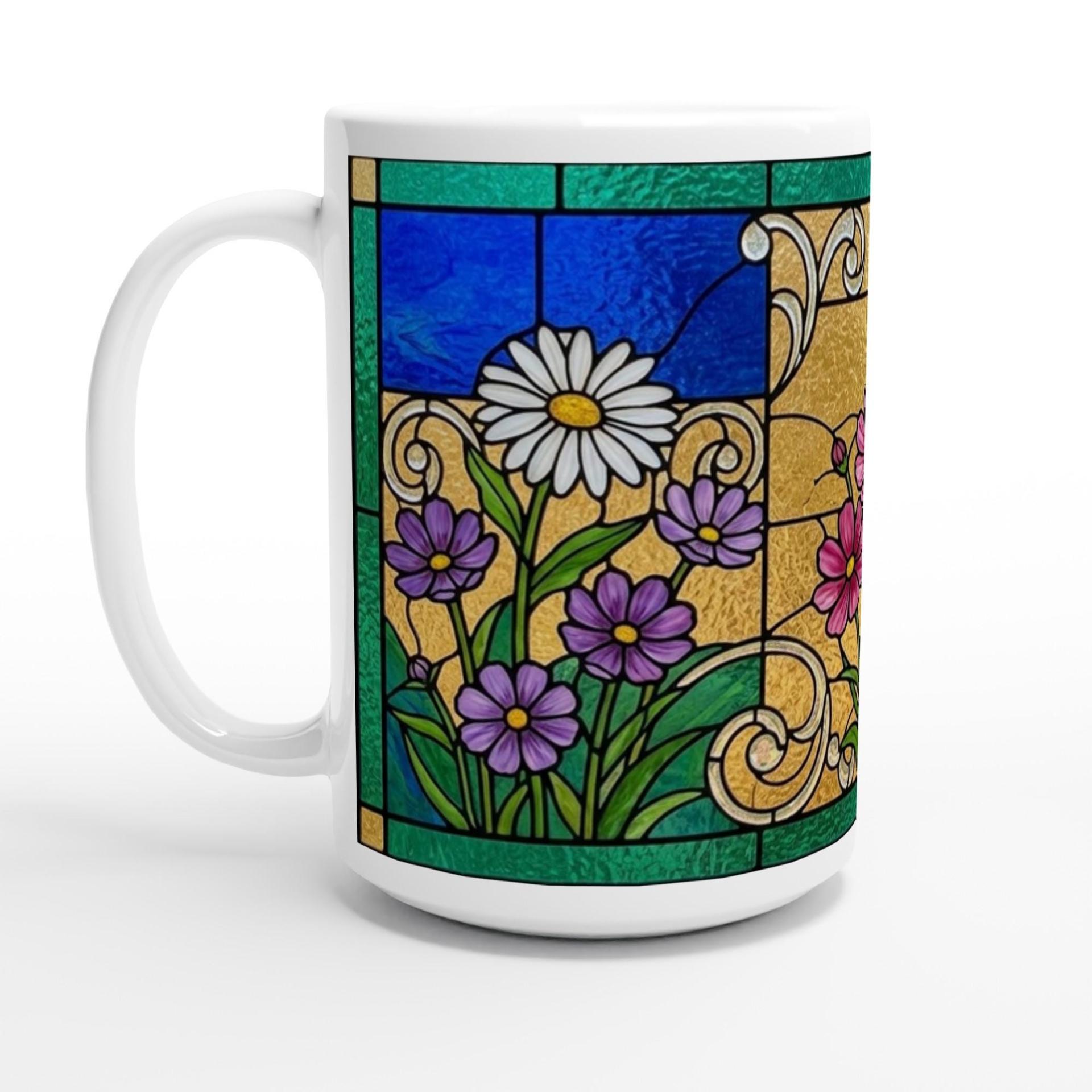Large and Small Ceramic Mug Set, 15oz and 11oz Cups