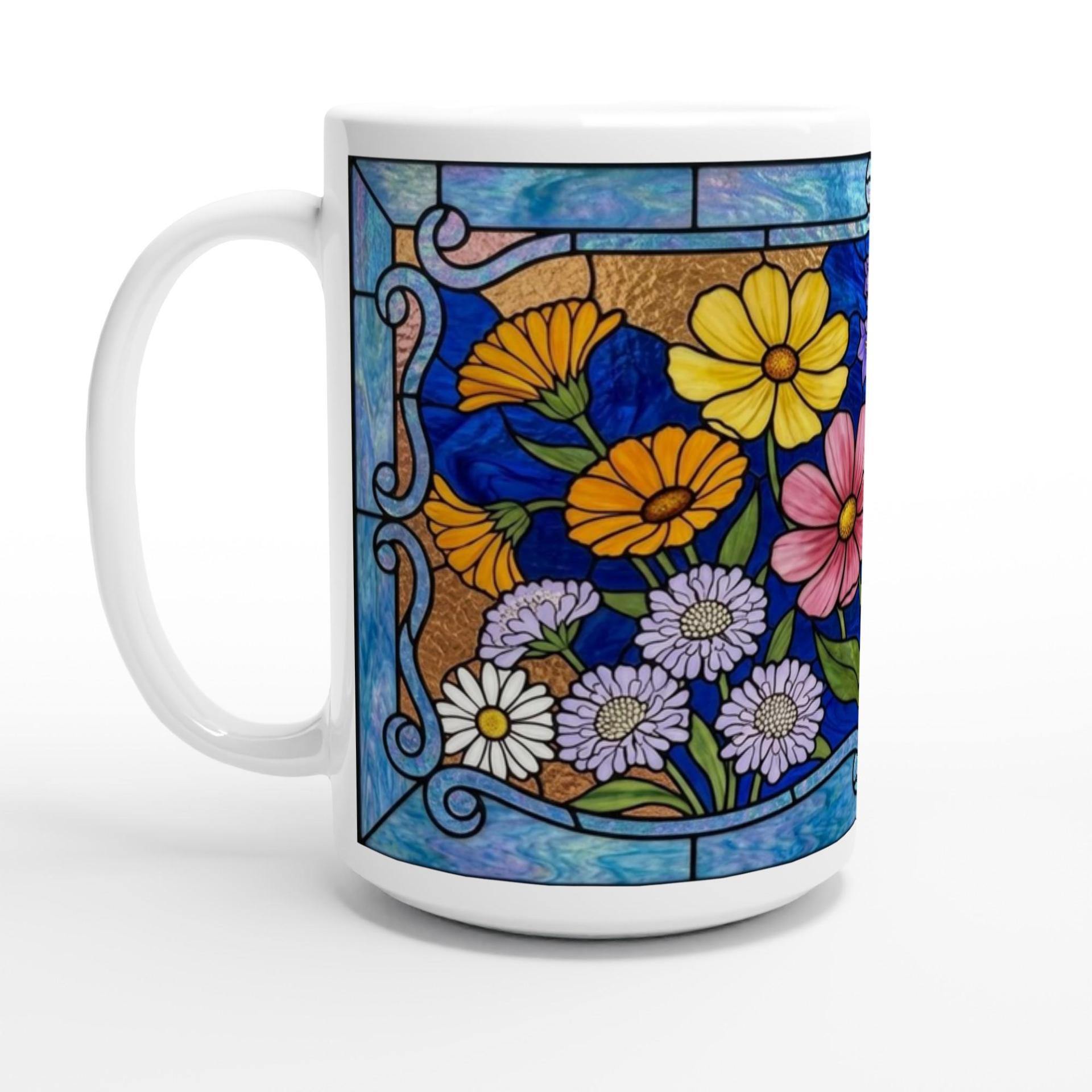 Large and Small Ceramic Mug Set, 15oz and 11oz Cups