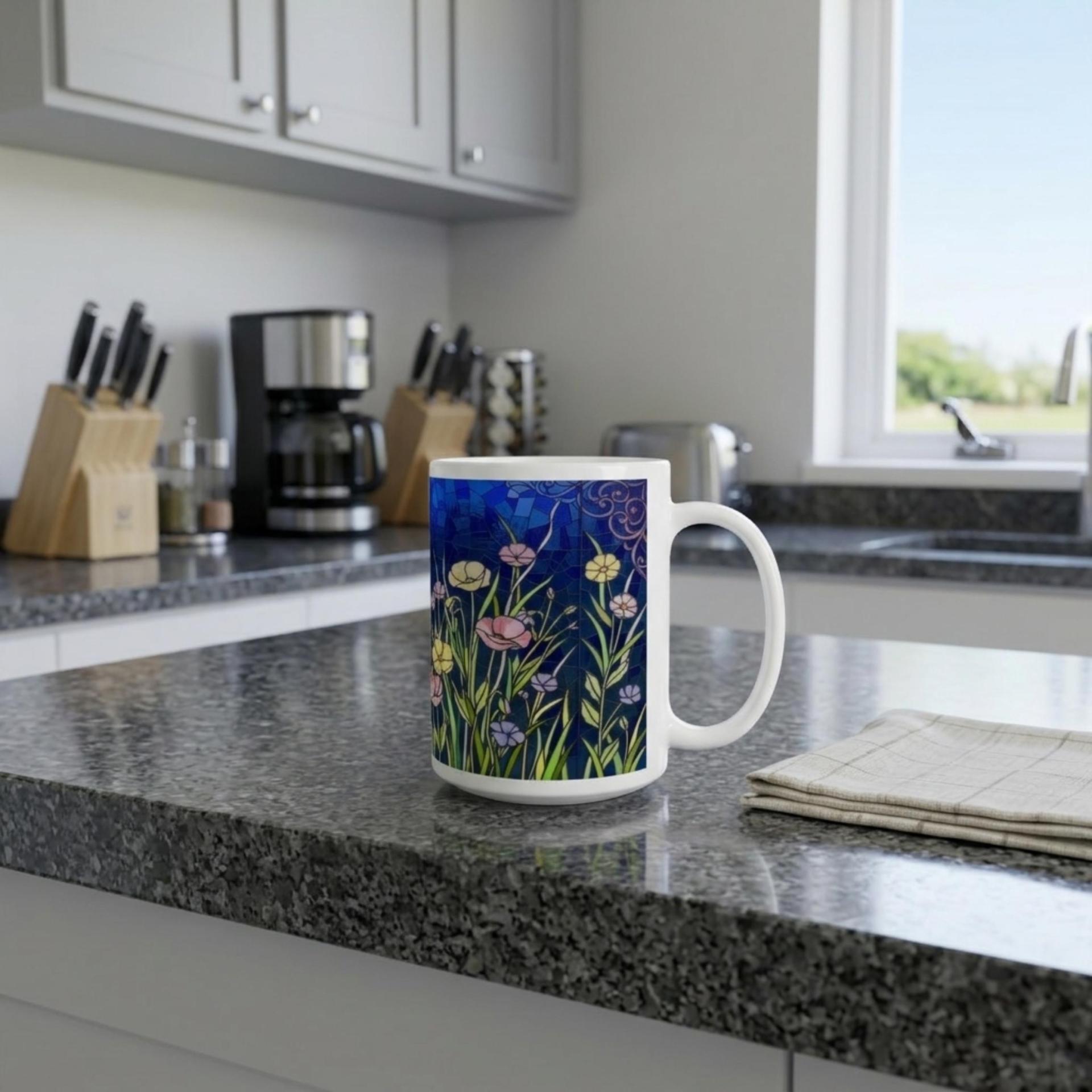 Floral Cups -  Large and Small Ceramic Mugs