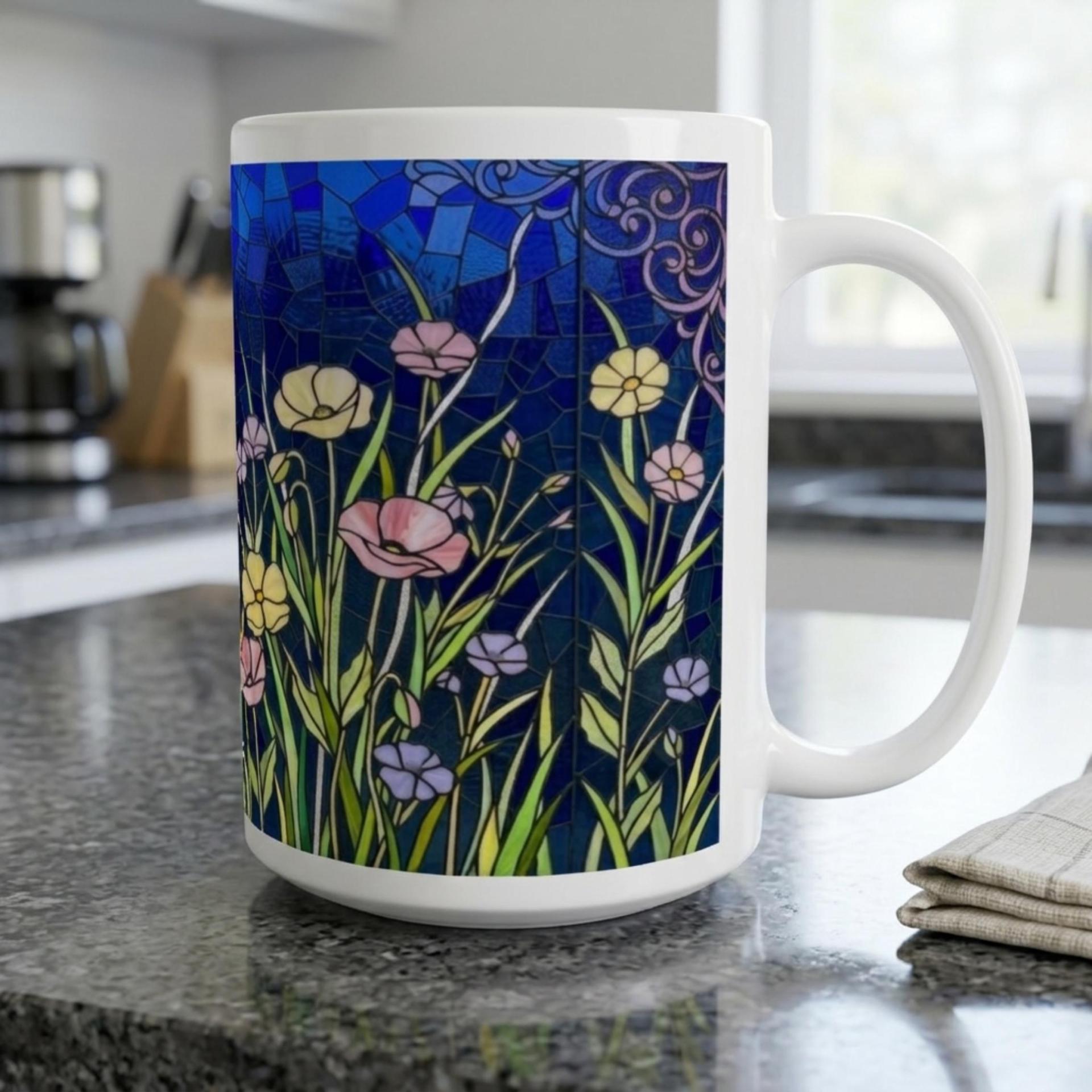 Floral Cups -  Large and Small Ceramic Mugs