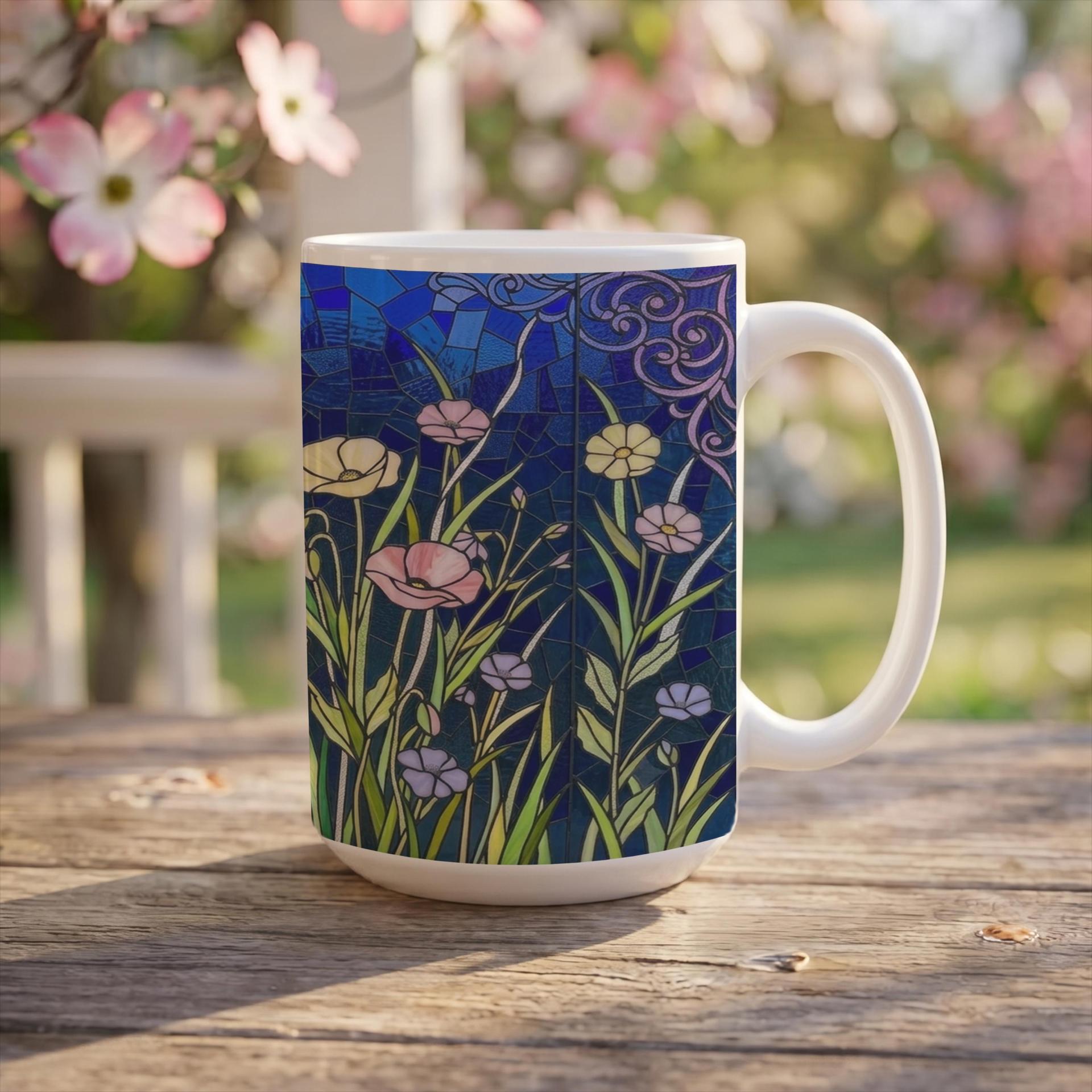 Floral Cups -  Large and Small Ceramic Mugs
