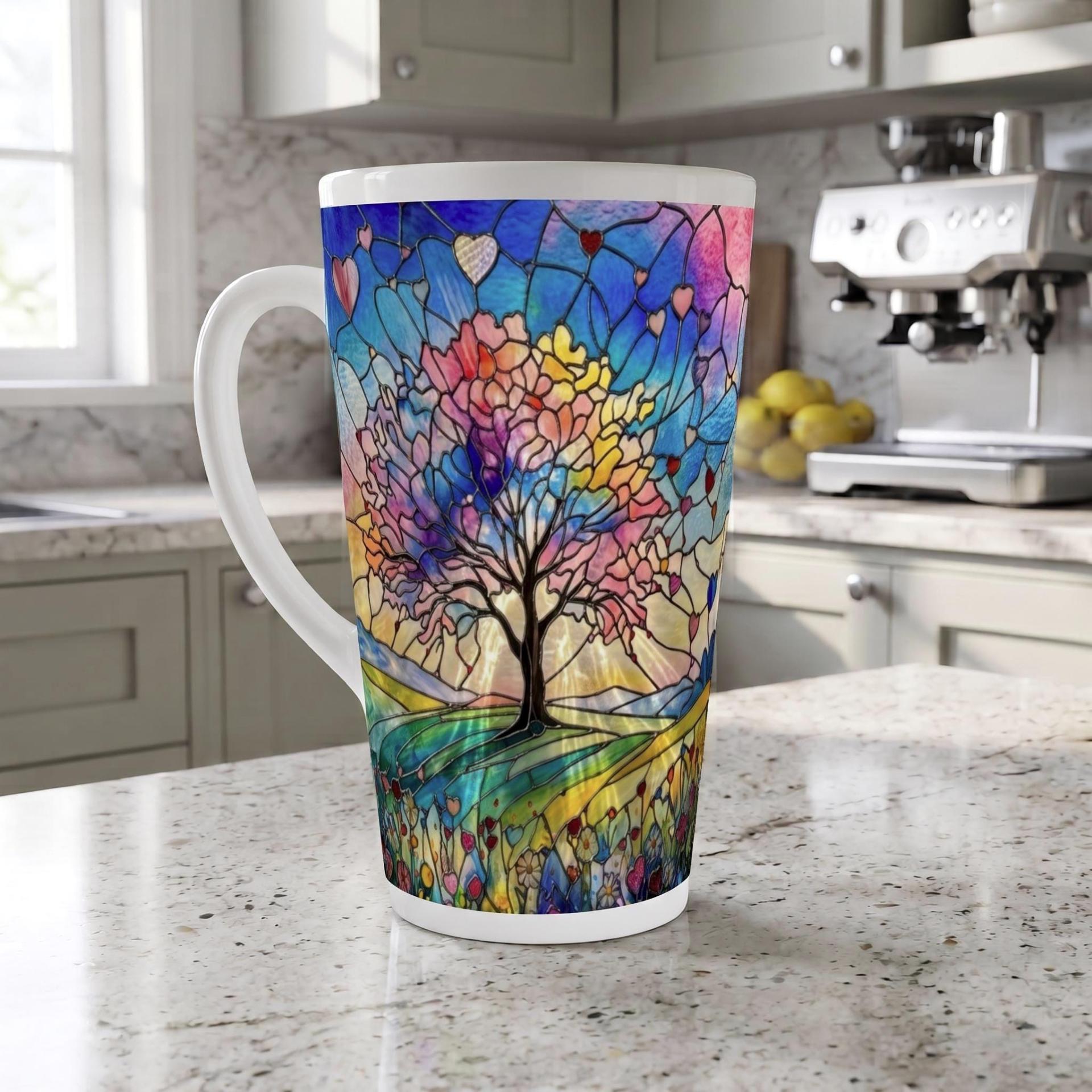 Latte 17oz Ceramic Mug - Coffee or Tea Cup, Extra Tall