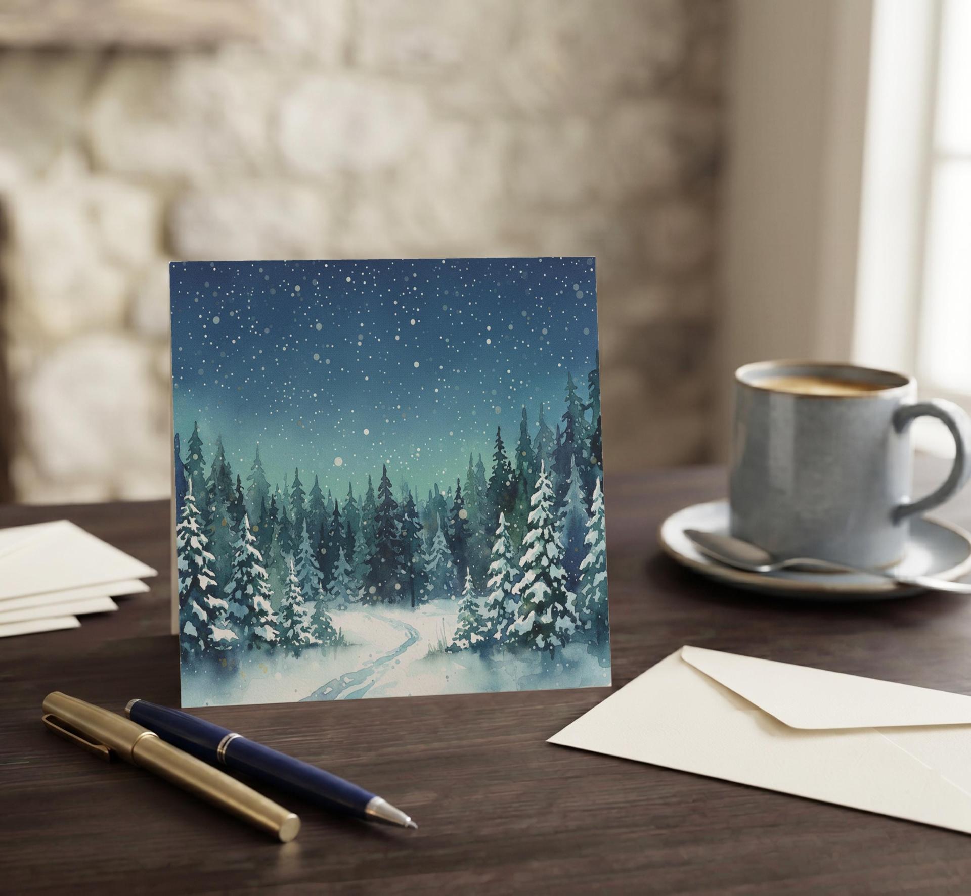 Cards - Winter Forest - Christmas Cards, in singles or bulk packs