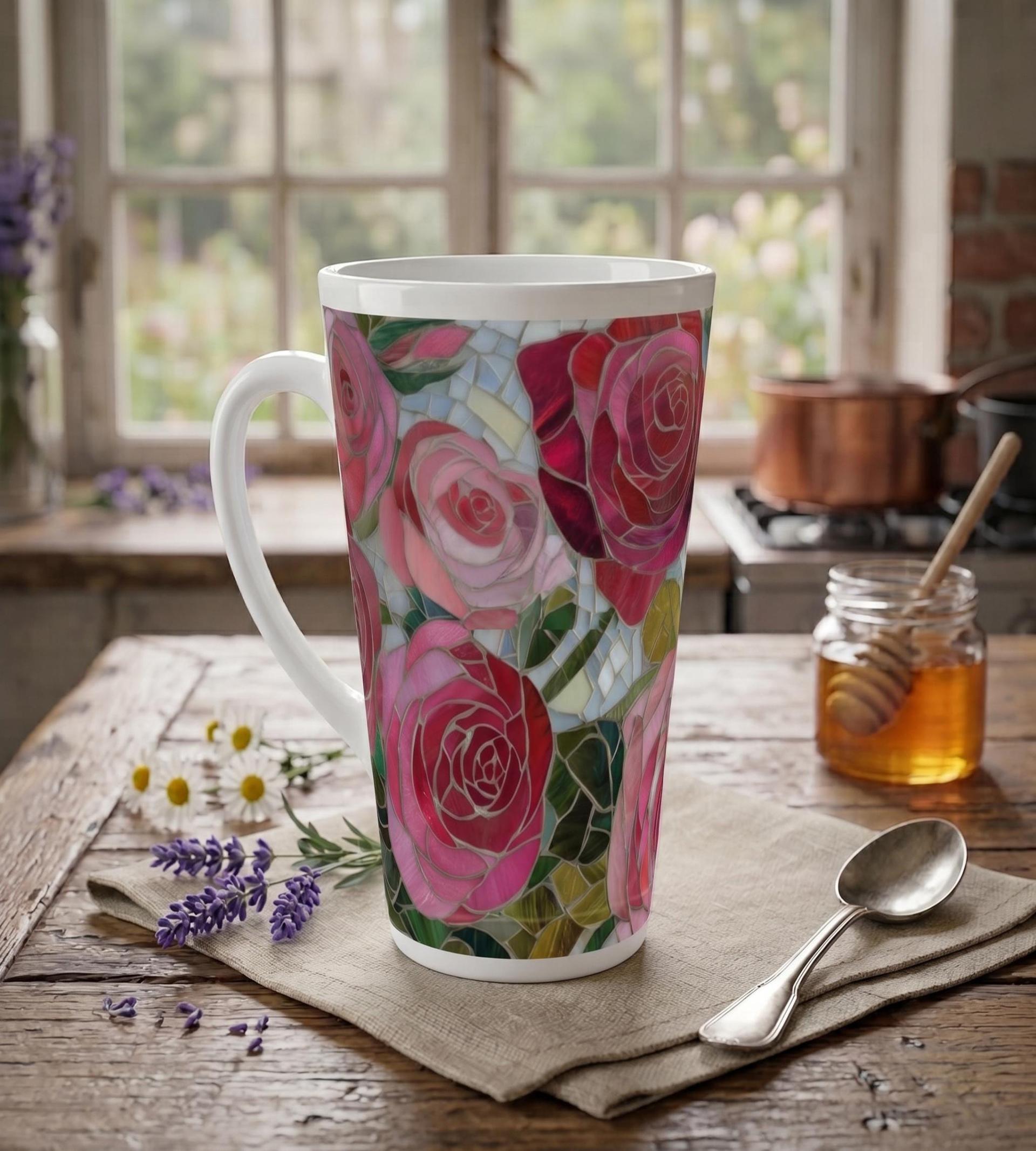 Latte 17oz Ceramic Mug - Coffee or Tea Cup, Extra Tall