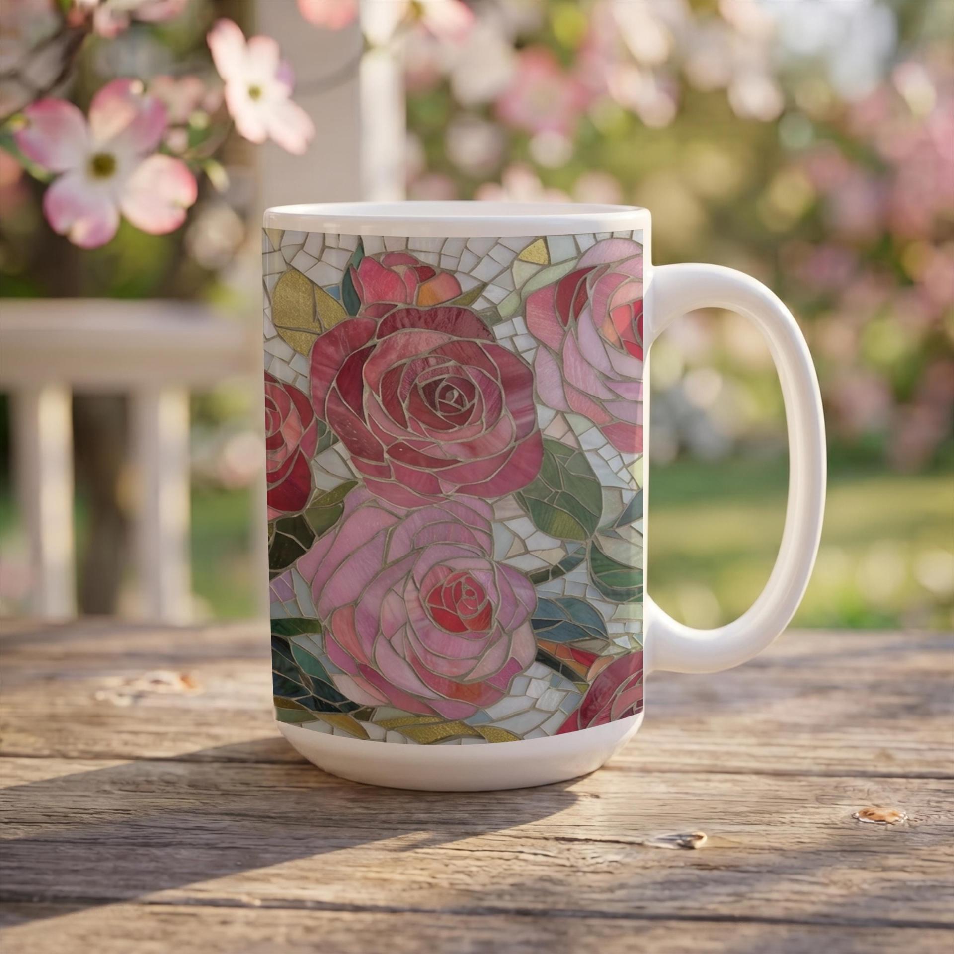Roses- Floral Cups -  Large and Small Ceramic Mugs